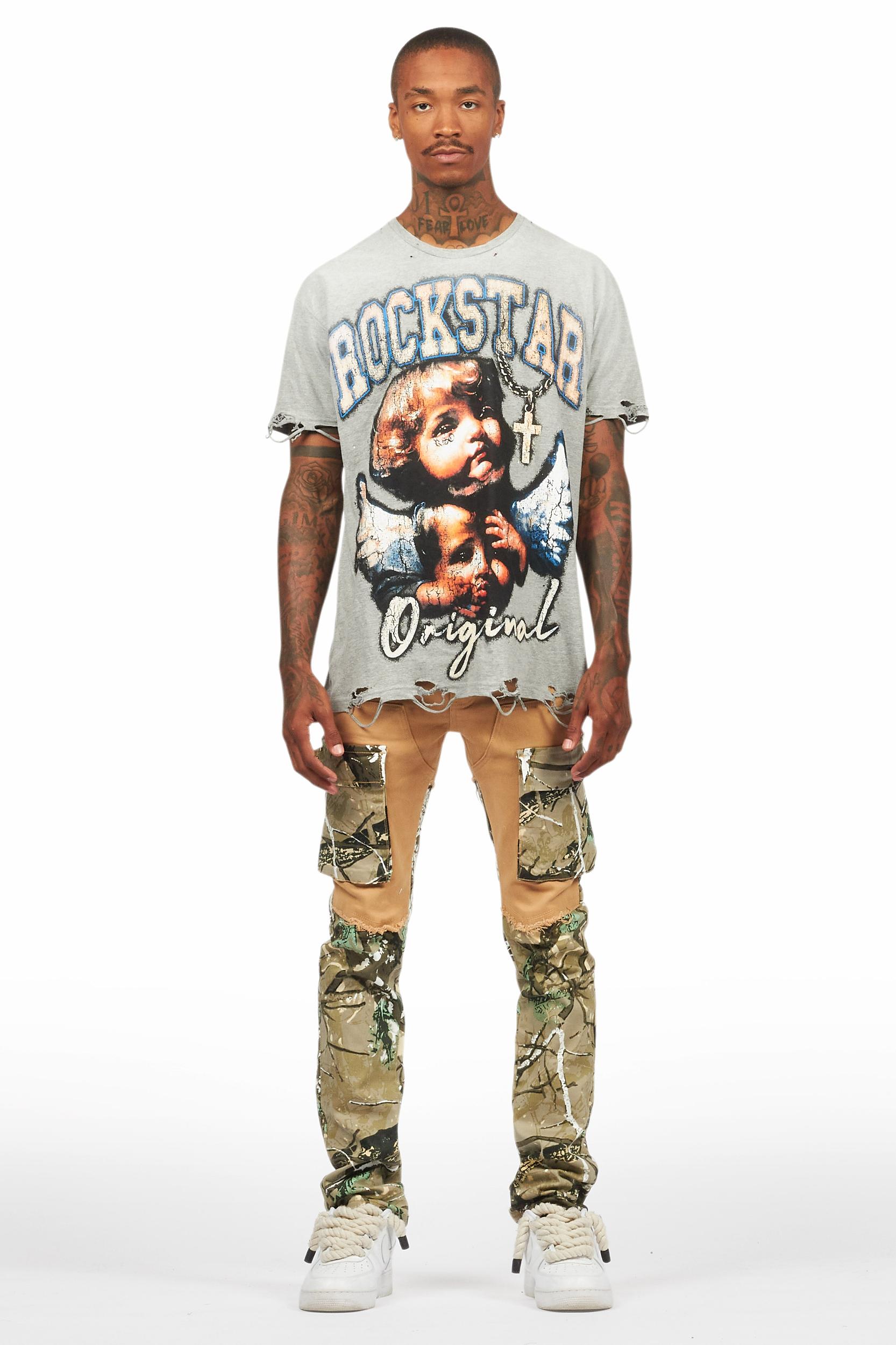 Jovala Grey Oversized T-Shirt Female Product Image