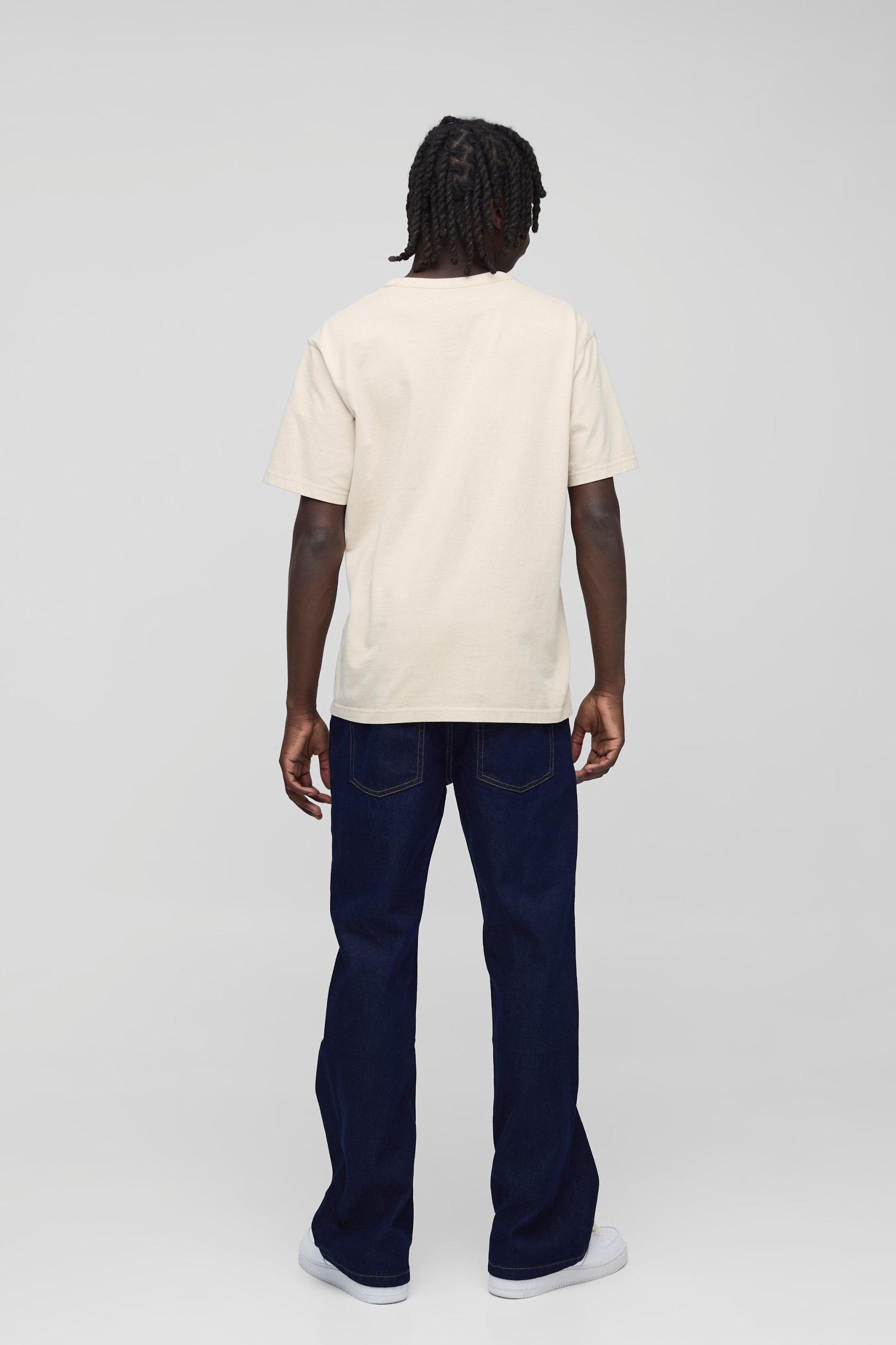 Relaxed Rigid Flare Jean | boohooMAN USA Product Image