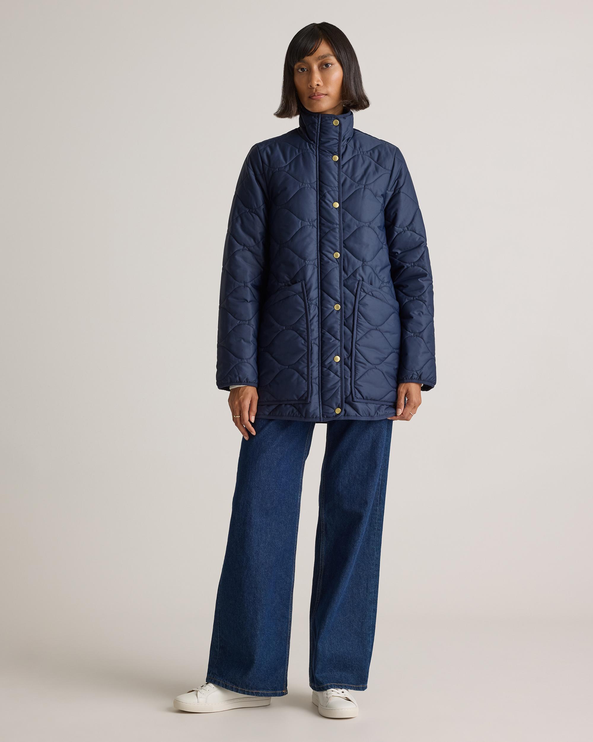 Quince | Women's Featherless Quilted Long Puffer Jacket Size XL, Nylon Product Image