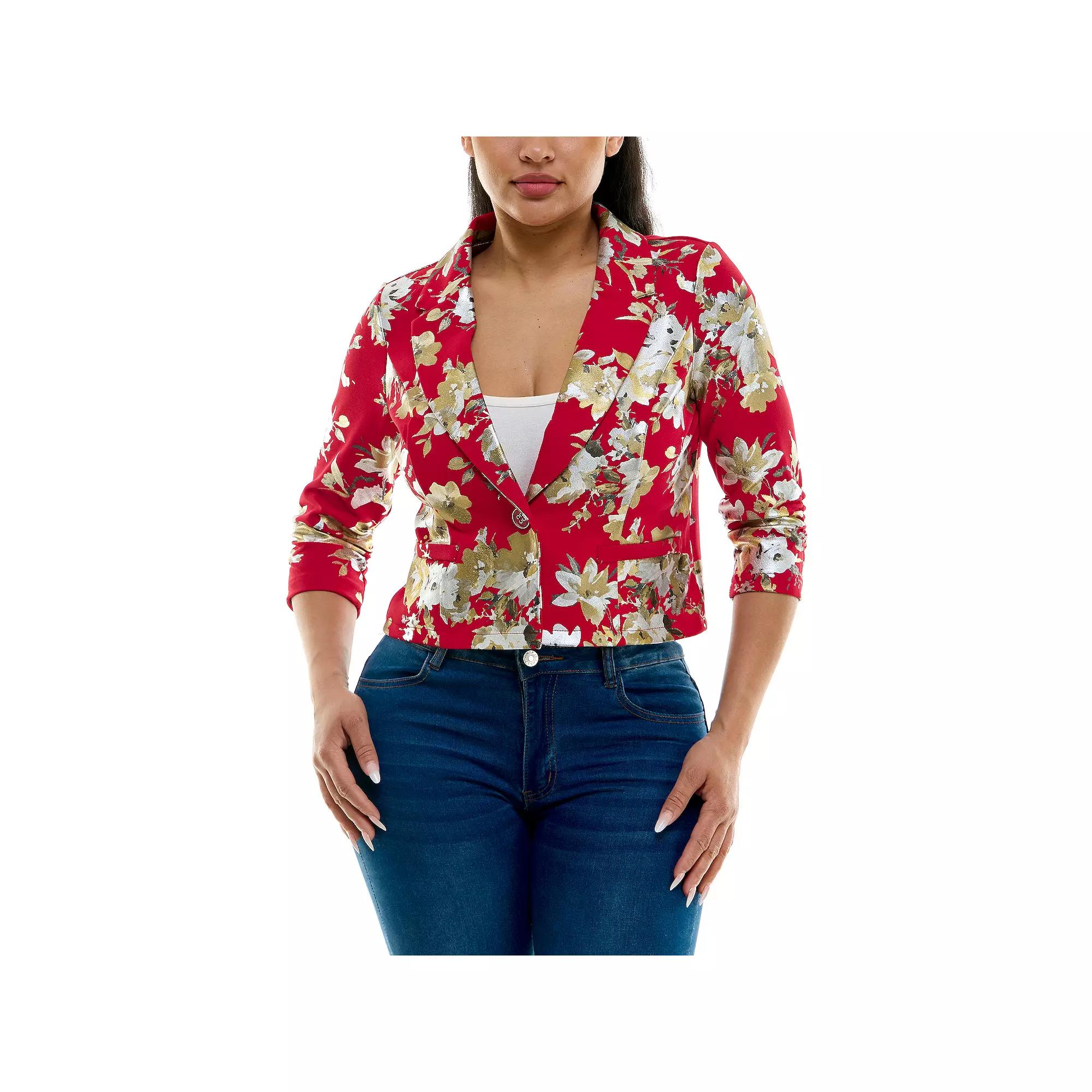 Women's Nina Leonard Foil Blazer,  Product Image