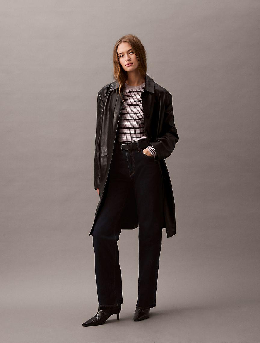 Smooth Cotton Rib Stripe Sweater Product Image