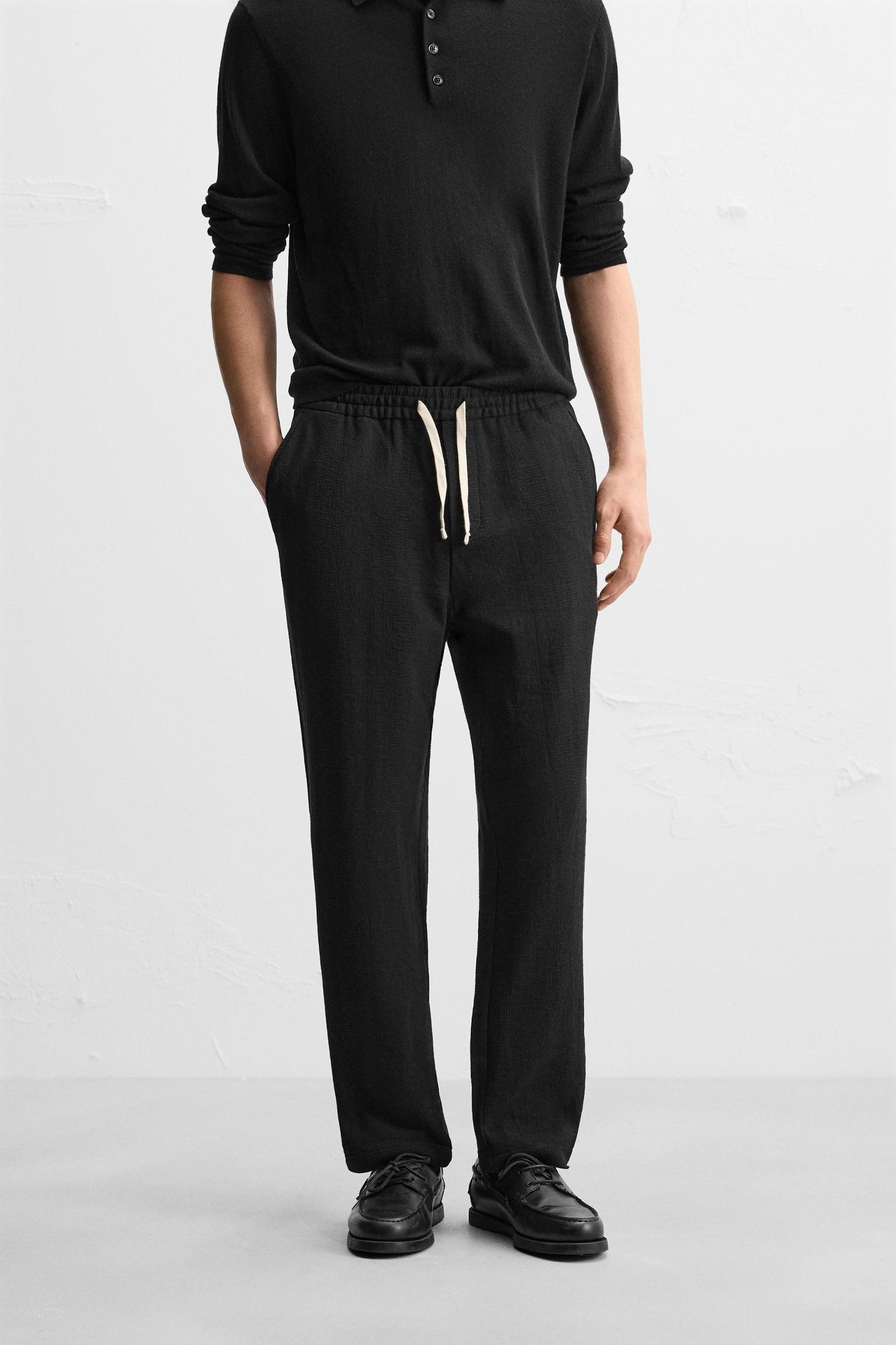 GEOMETRIC JACQUARD PANTS Product Image