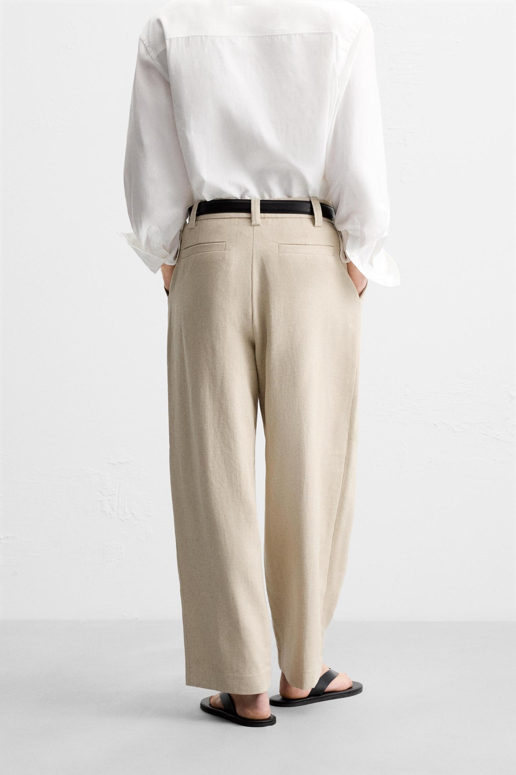 STRUCTURED LINEN SUIT PANTS Product Image