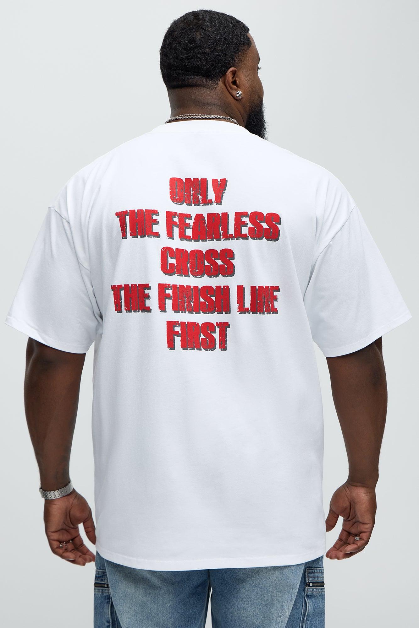 Driven To Win Oversized Short Sleeve Tee - White Male Product Image