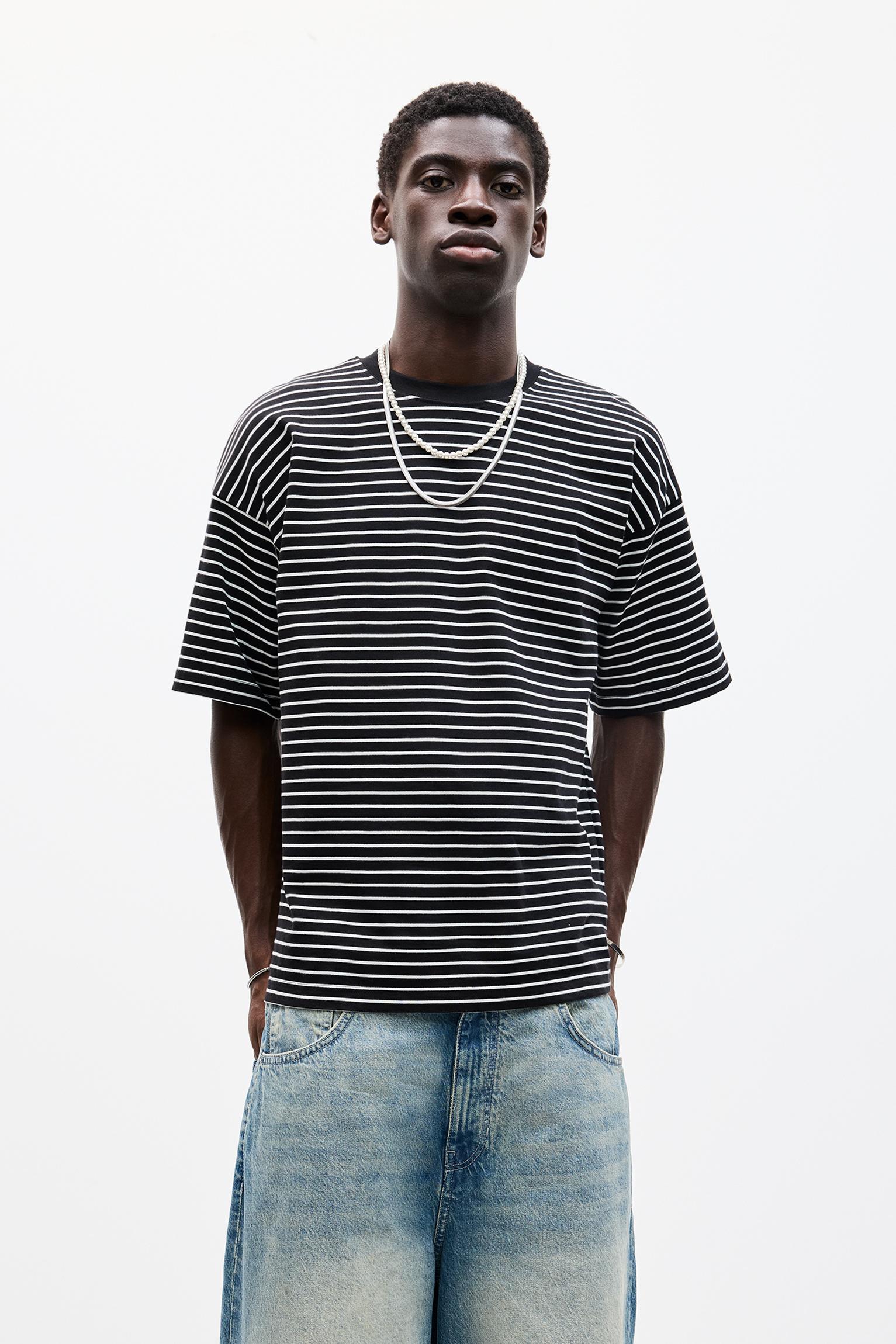 Striped boxy-fit T-shirt Product Image