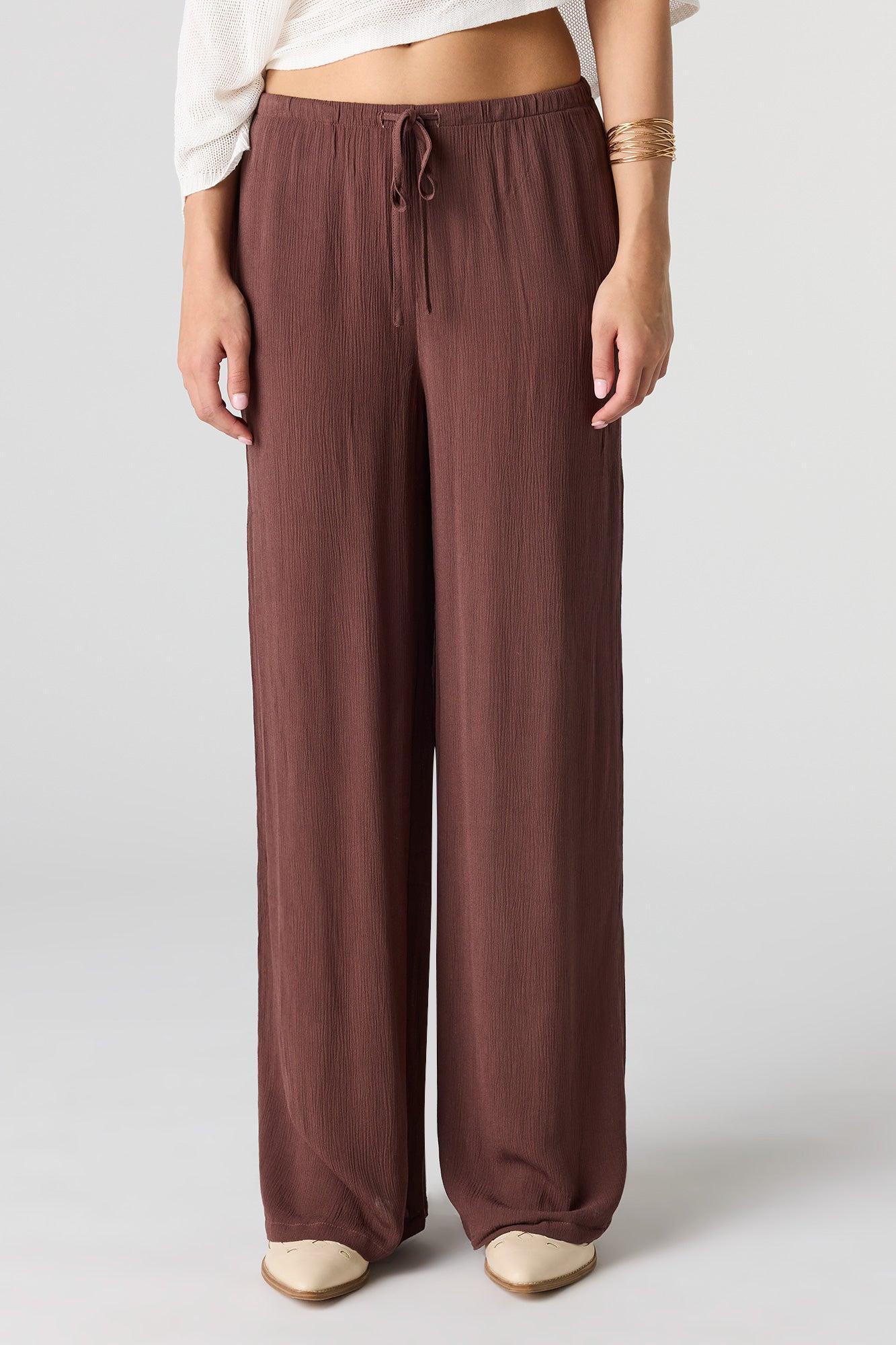 Flowy Wide Leg Drawstring Pant Female Product Image