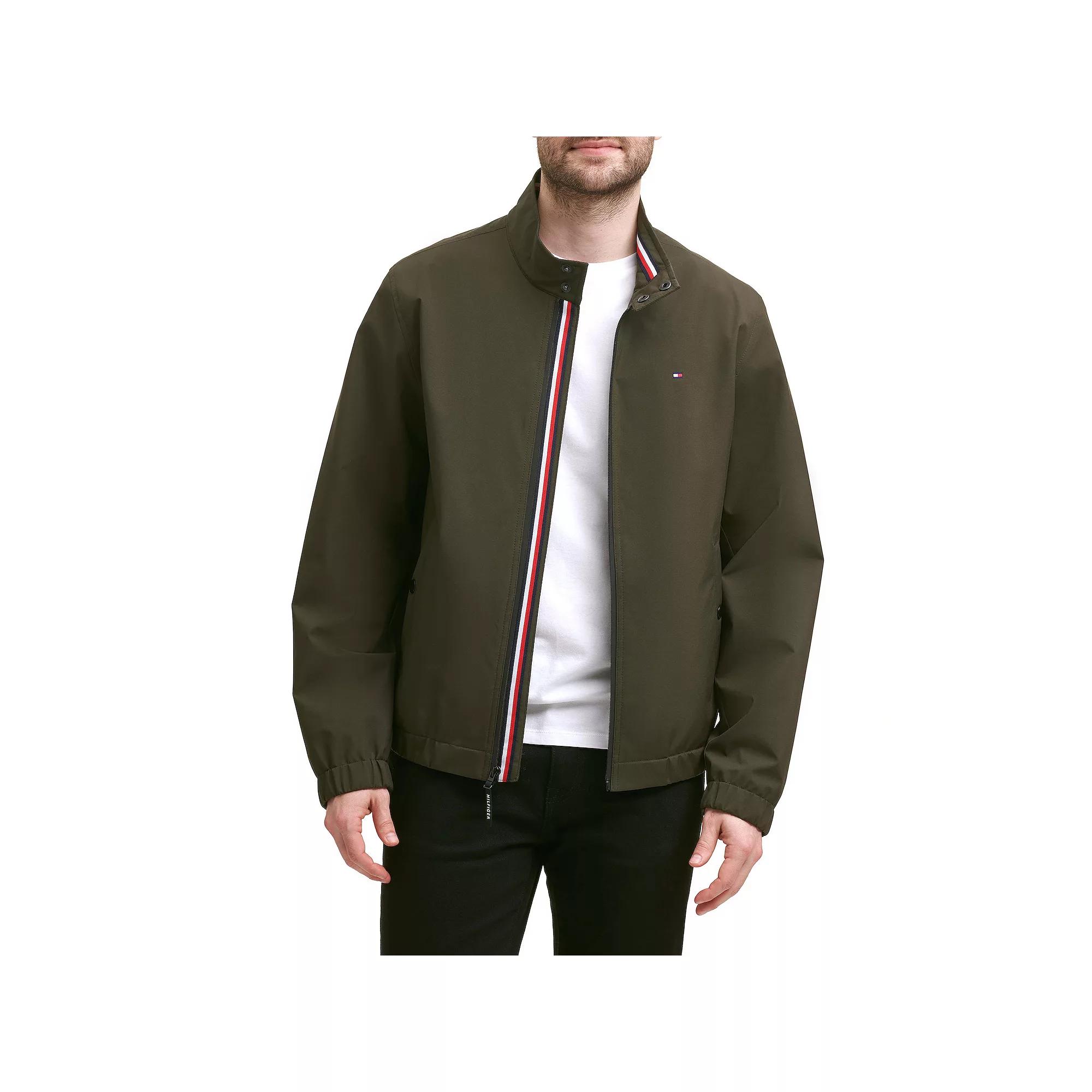 Men's Tommy Hilfiger Collar Bomber Jacket, Size: Small, Green Product Image