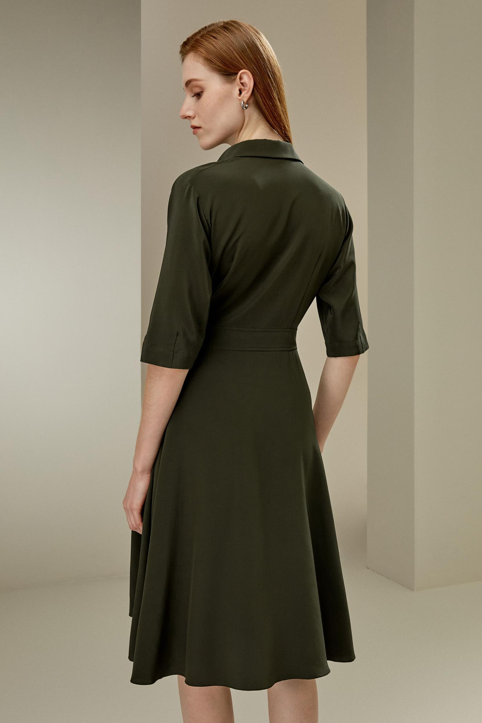 Front Tie Wrap Dress Product Image