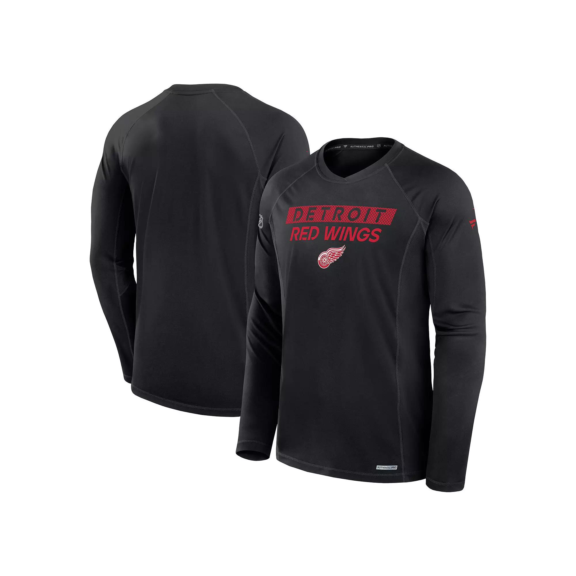 Men's Fanatics Black Pittsburgh Penguins Authentic Pro Rink Tech Long Sleeve T-Shirt, Size: Small Product Image