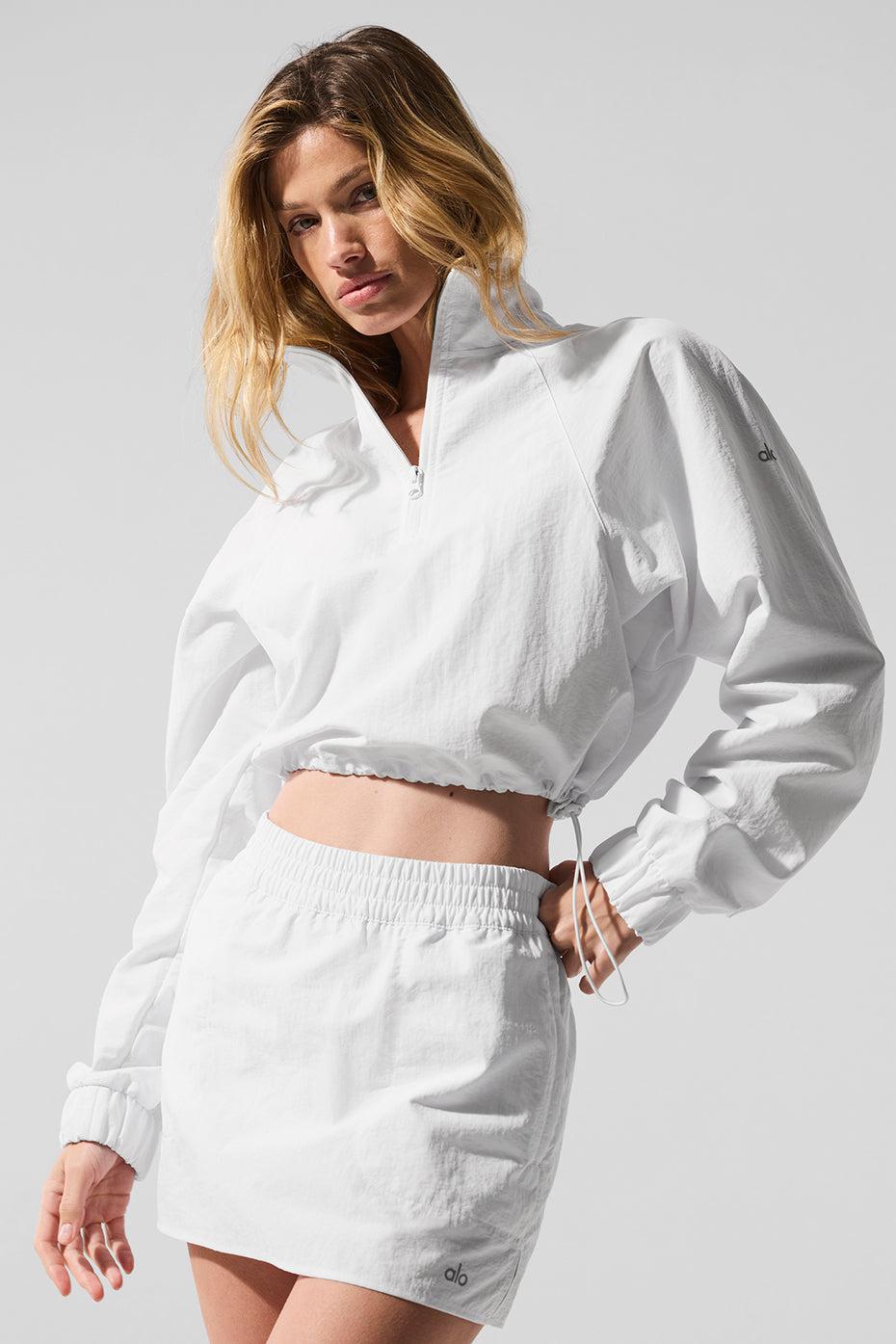 ALO | Cropped 1/4 Zip Alumni Pullover Top Size: XS Product Image