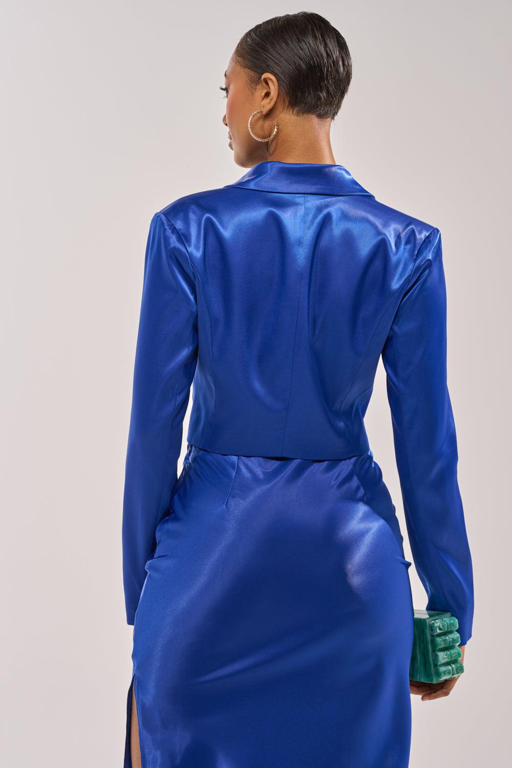 IN THE CLOUDS SATIN BLAZER Product Image