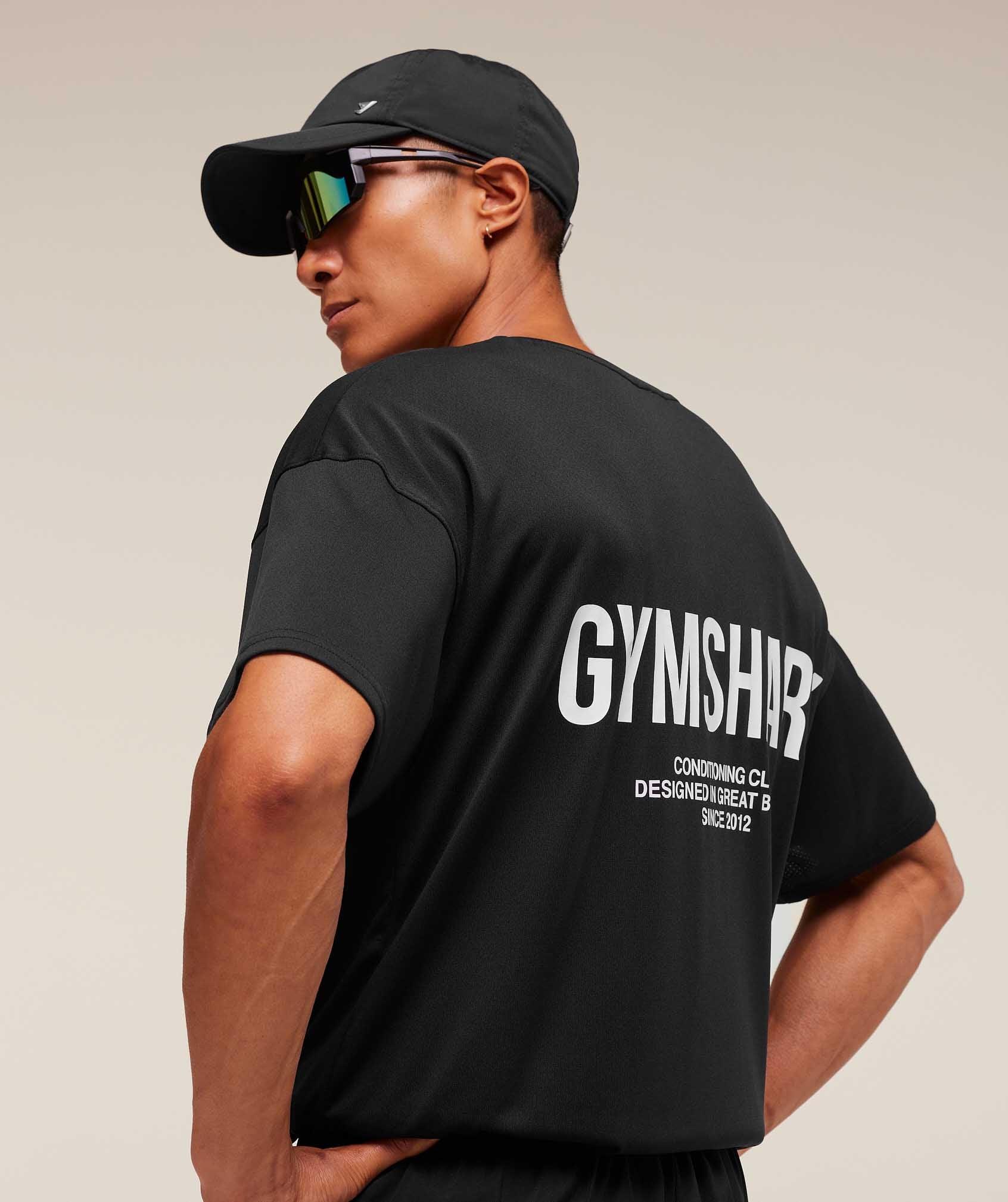 Gymshark Conditioning Club Oversized T-Shirt - Black Male Product Image