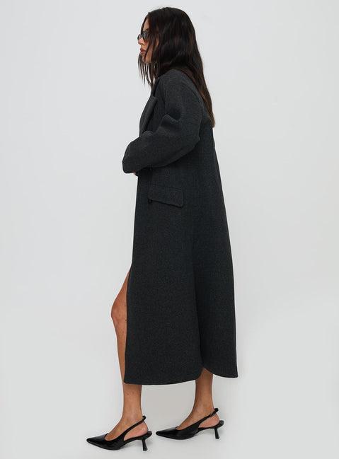 Night Shift Trench Coat Dark Grey Product Image