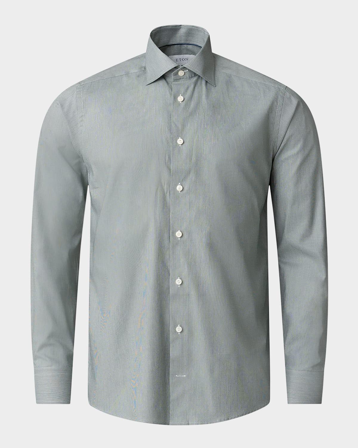 Mens Slim-Fit Cotton Textured Sport Shirt Product Image