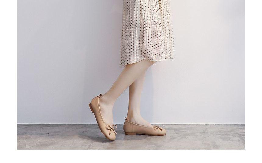 Genuine Leather Bow Flats Product Image