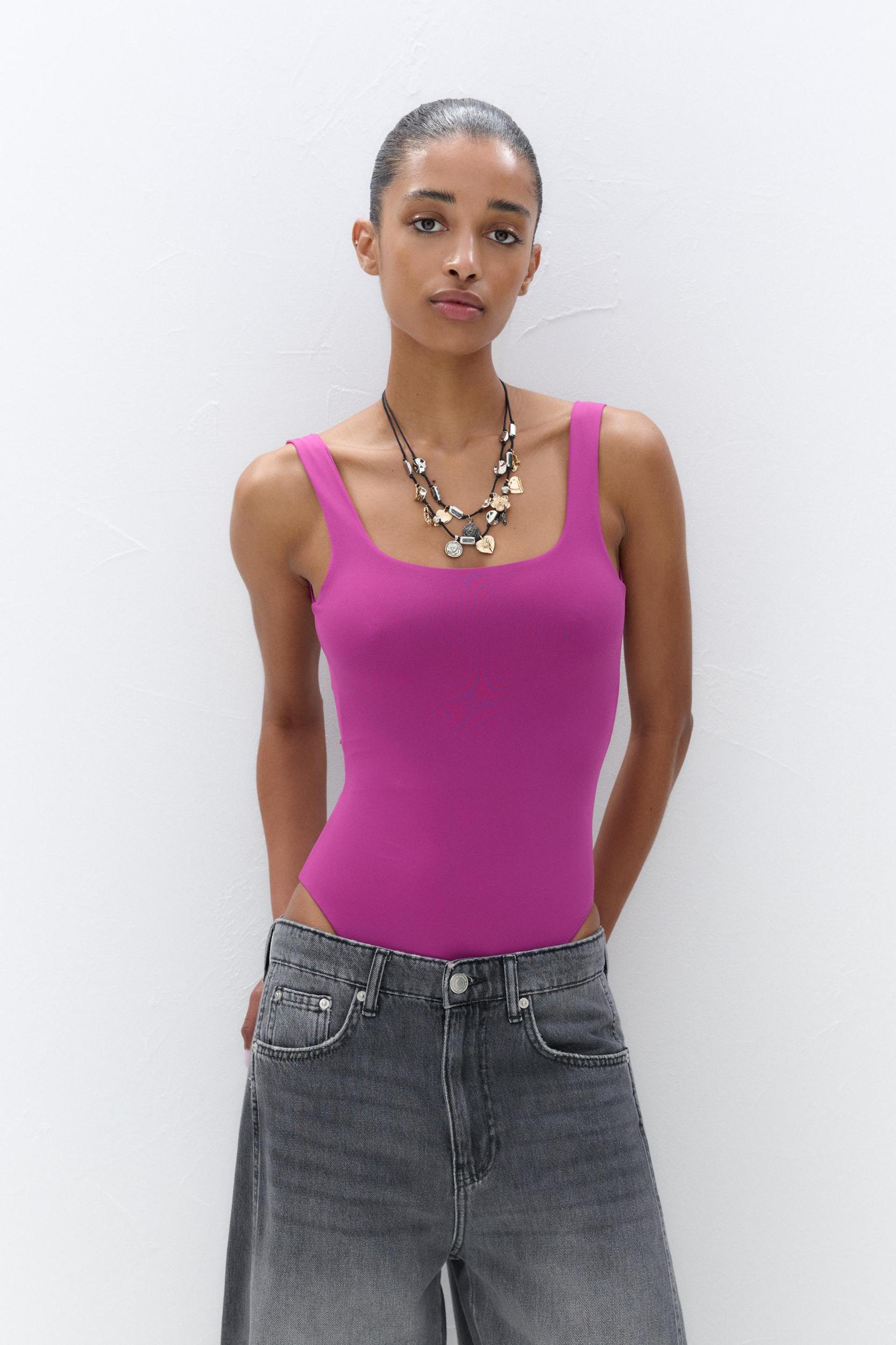 Strappy polyamide bodysuit Product Image