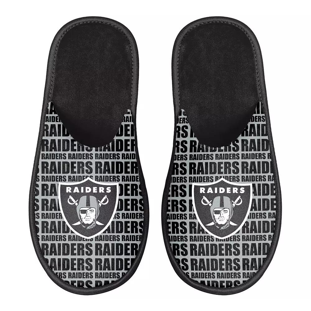Men's FOCO Las Vegas Raiders Scuff Logo Slide Slippers,  Product Image