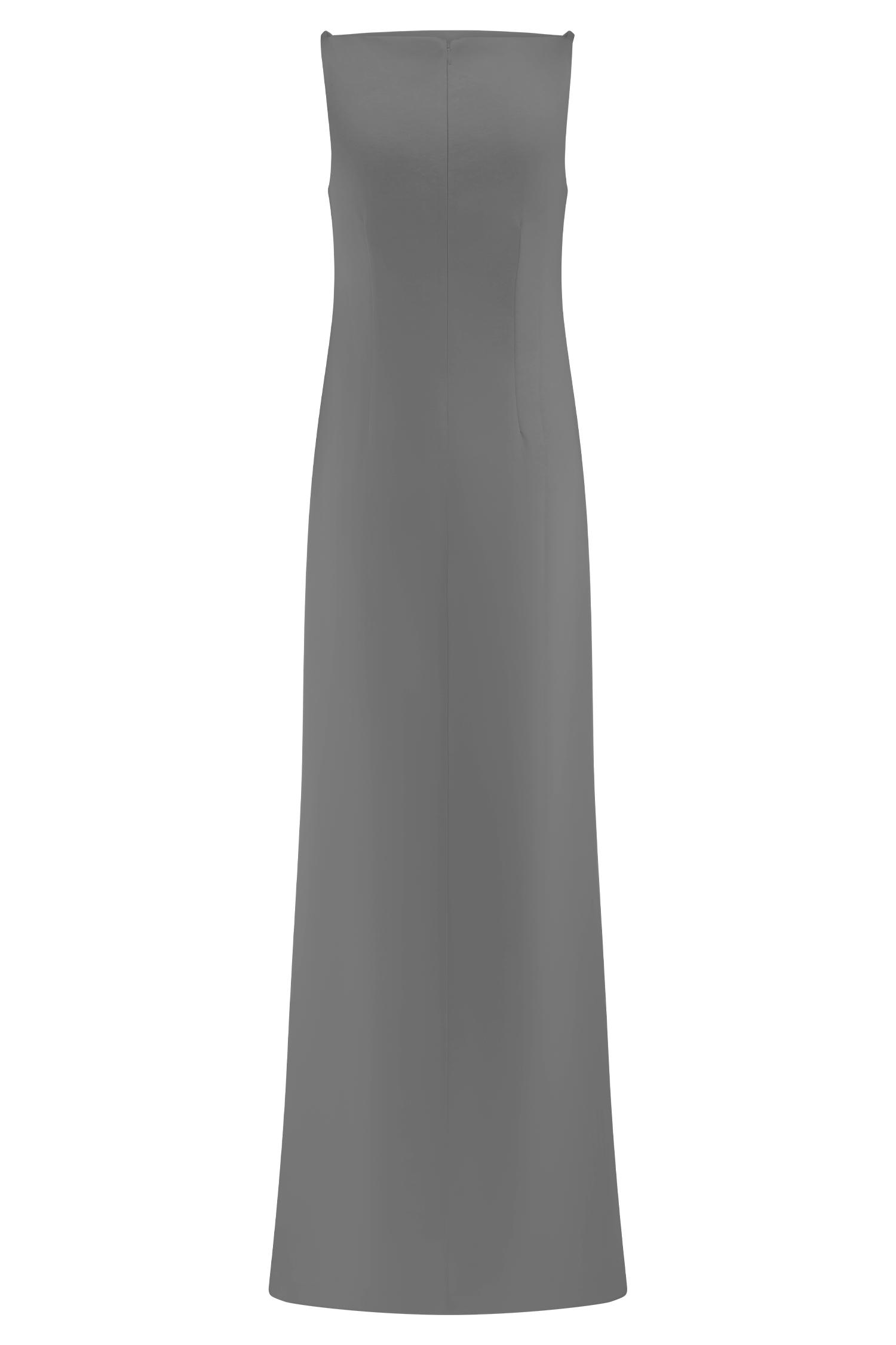 Violet Sleeveless Satin Maxi Dress - Dark Chocolate Product Image