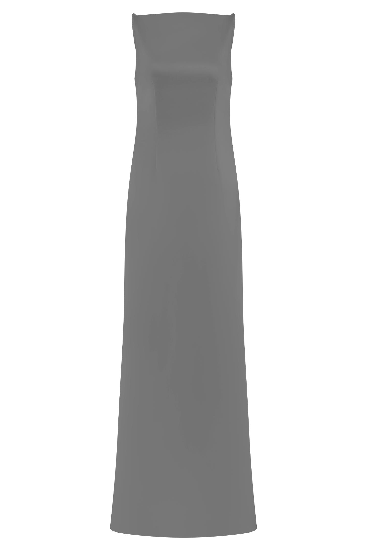 Violet Sleeveless Satin Maxi Dress - Dark Chocolate Product Image