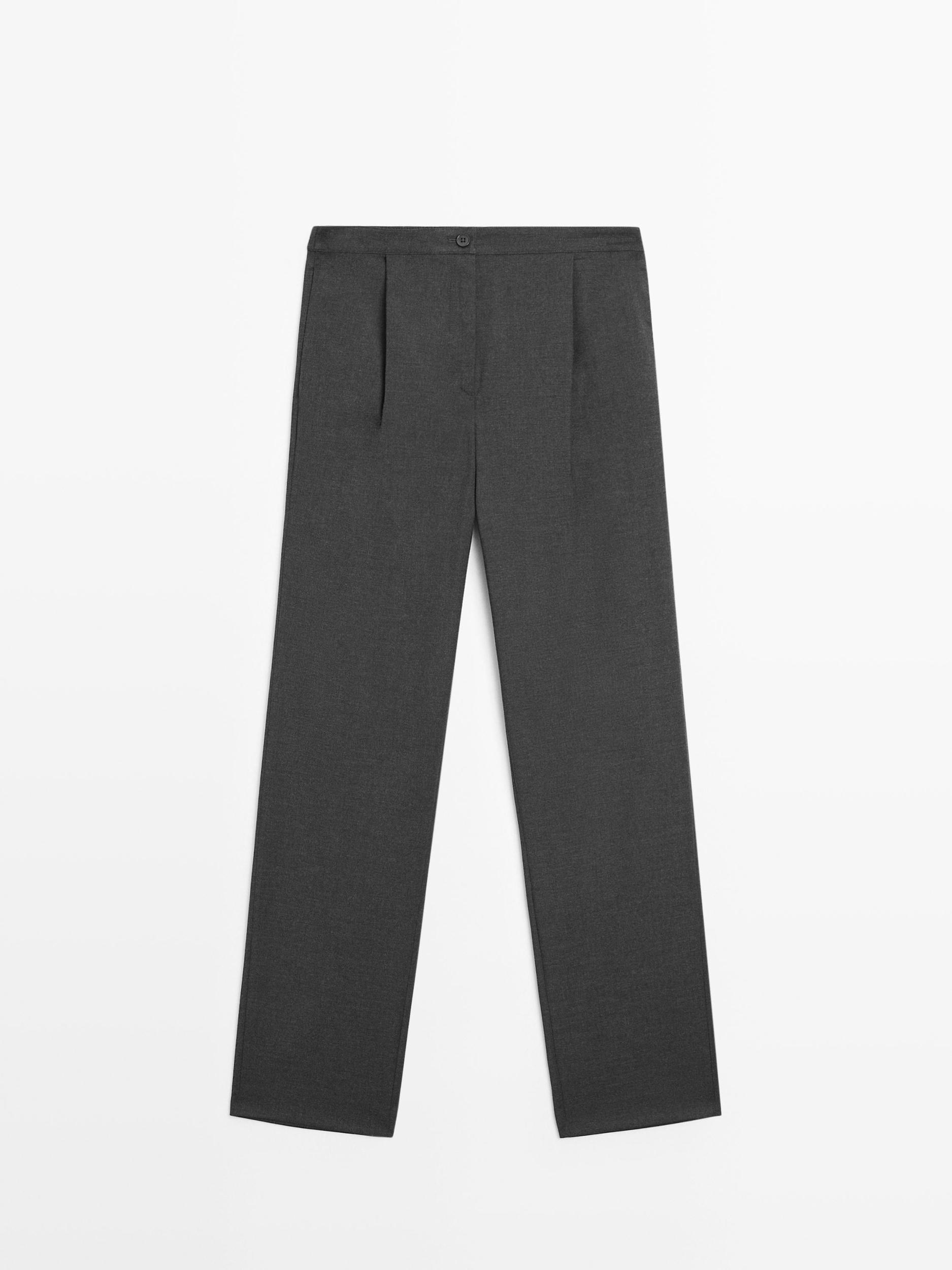 Dart trousers with elastic waistband Product Image