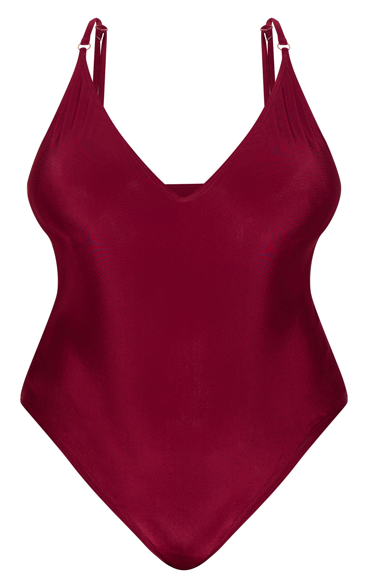 Plus Berry Basic Low Scoop Swimsuit Product Image