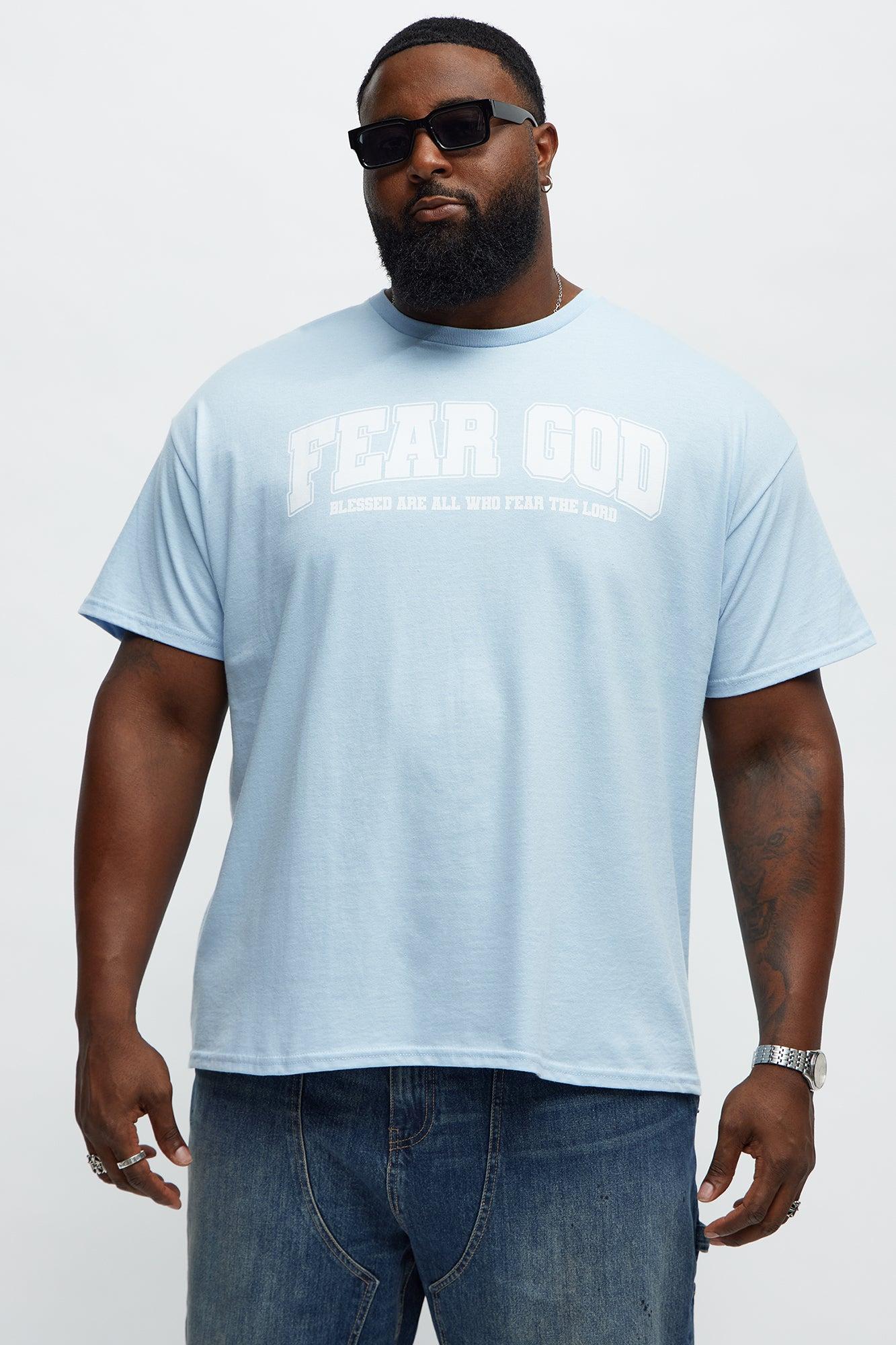 Fear Him Short Sleeve Tee - Light Blue Male Product Image