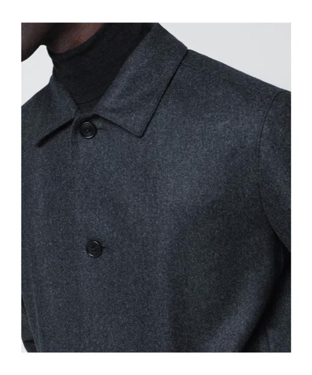 ZEGNA Wool Jacket Featuring Long Sleeves And Pockets In Blue Product Image