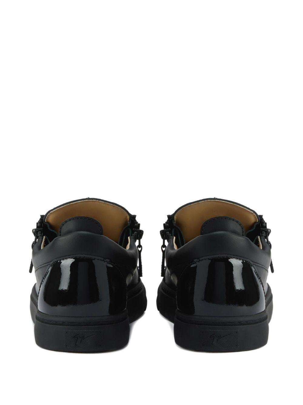 Frankie zip-detail leather sneakers Product Image