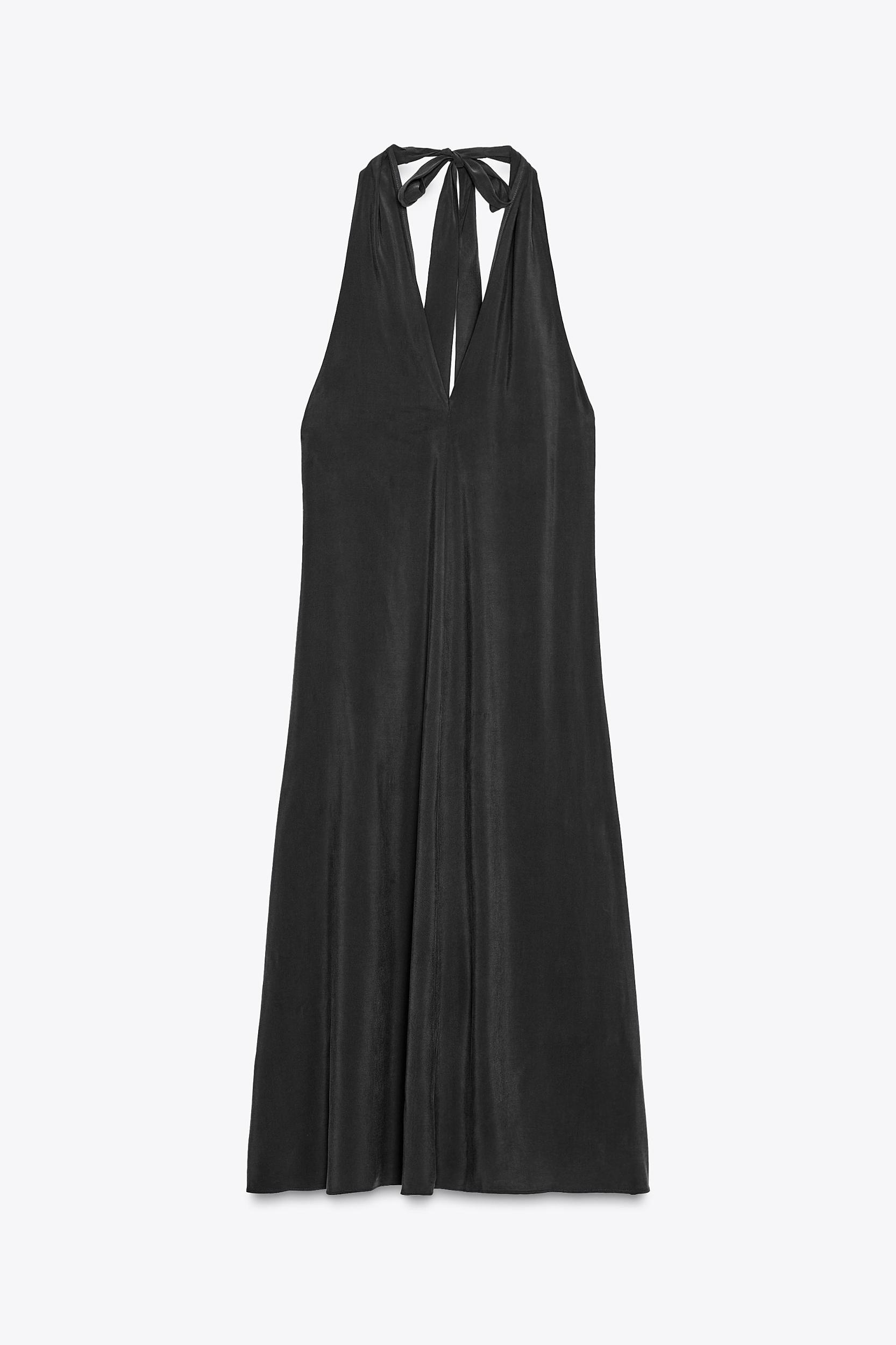 HALTER TIE MIDI DRESS Product Image