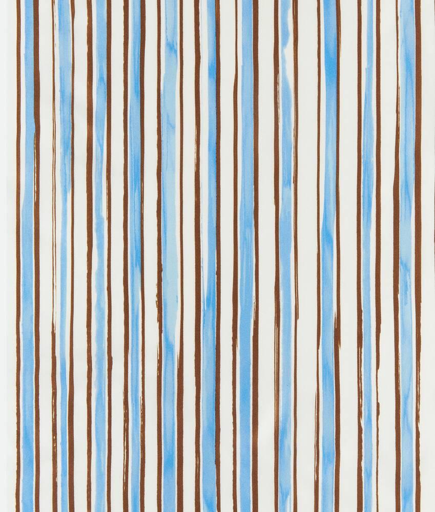 Women's Striped Silk Pyjama Set  in Admiral/brown Product Image