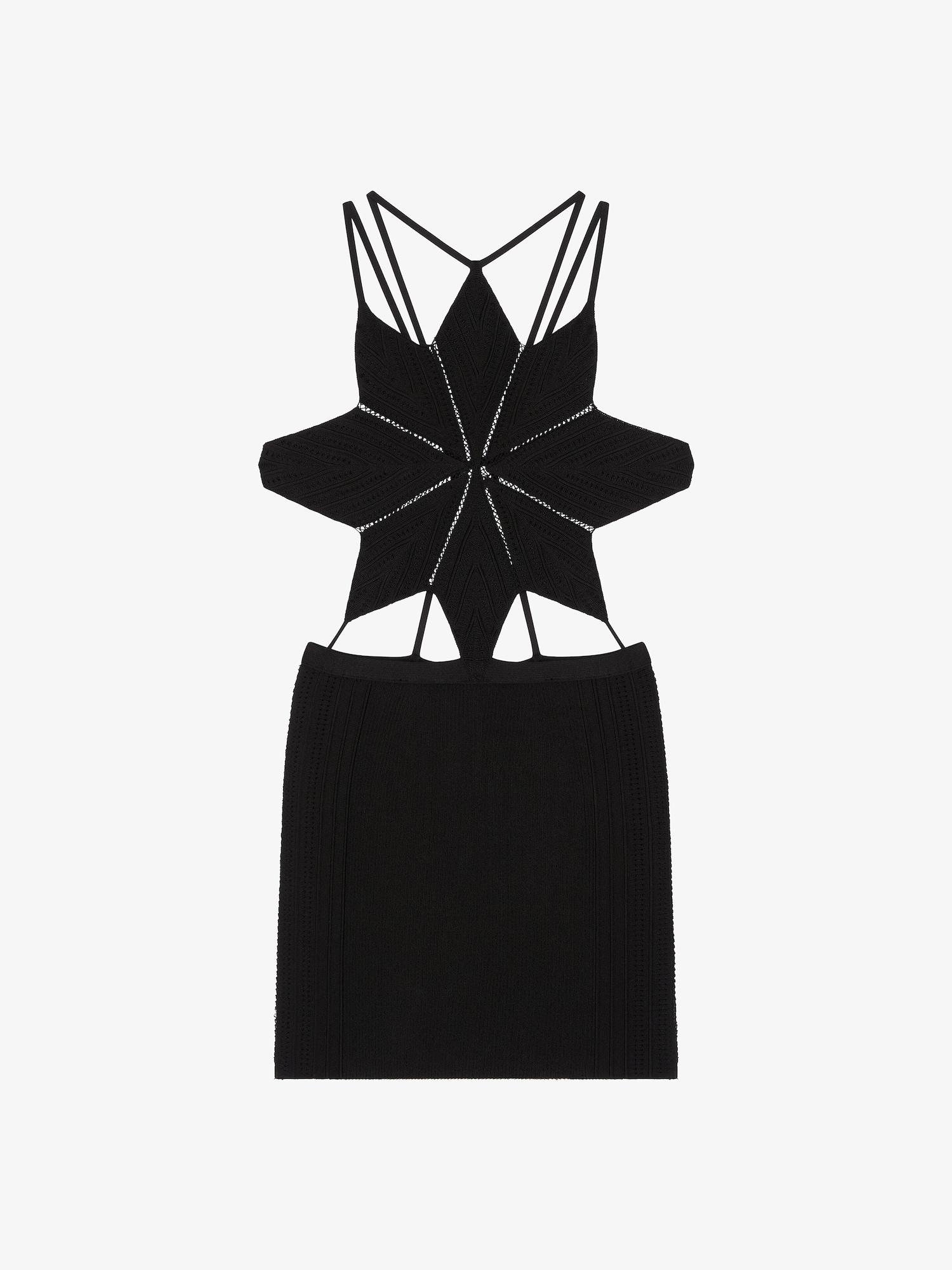 Star cut out dress in knit Product Image