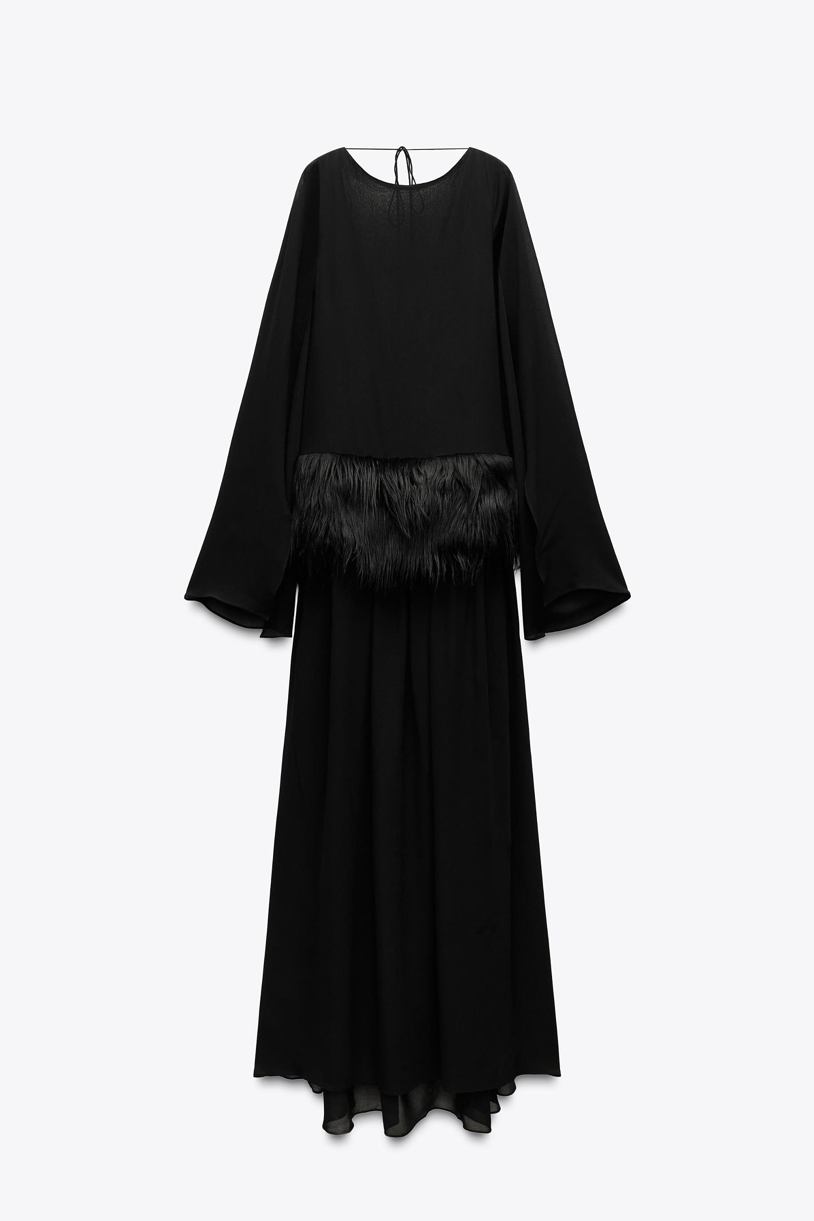 FAUX FUR SASH DRESS LIMITED EDITION Product Image