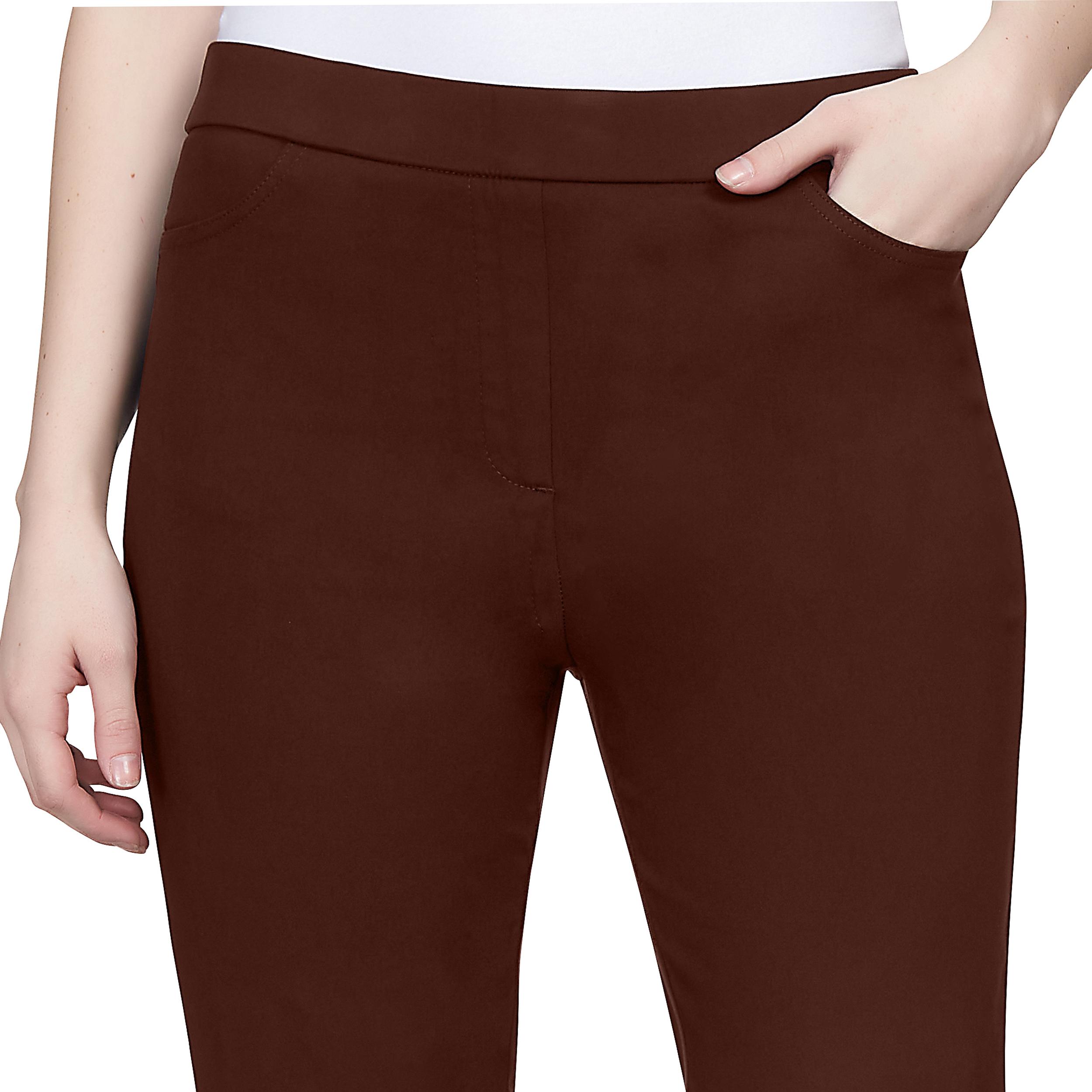 Alfred Dunner Petite Classic Allure Fit Proportioned Pant with Elastic Comfort Waistband Average Length Product Image