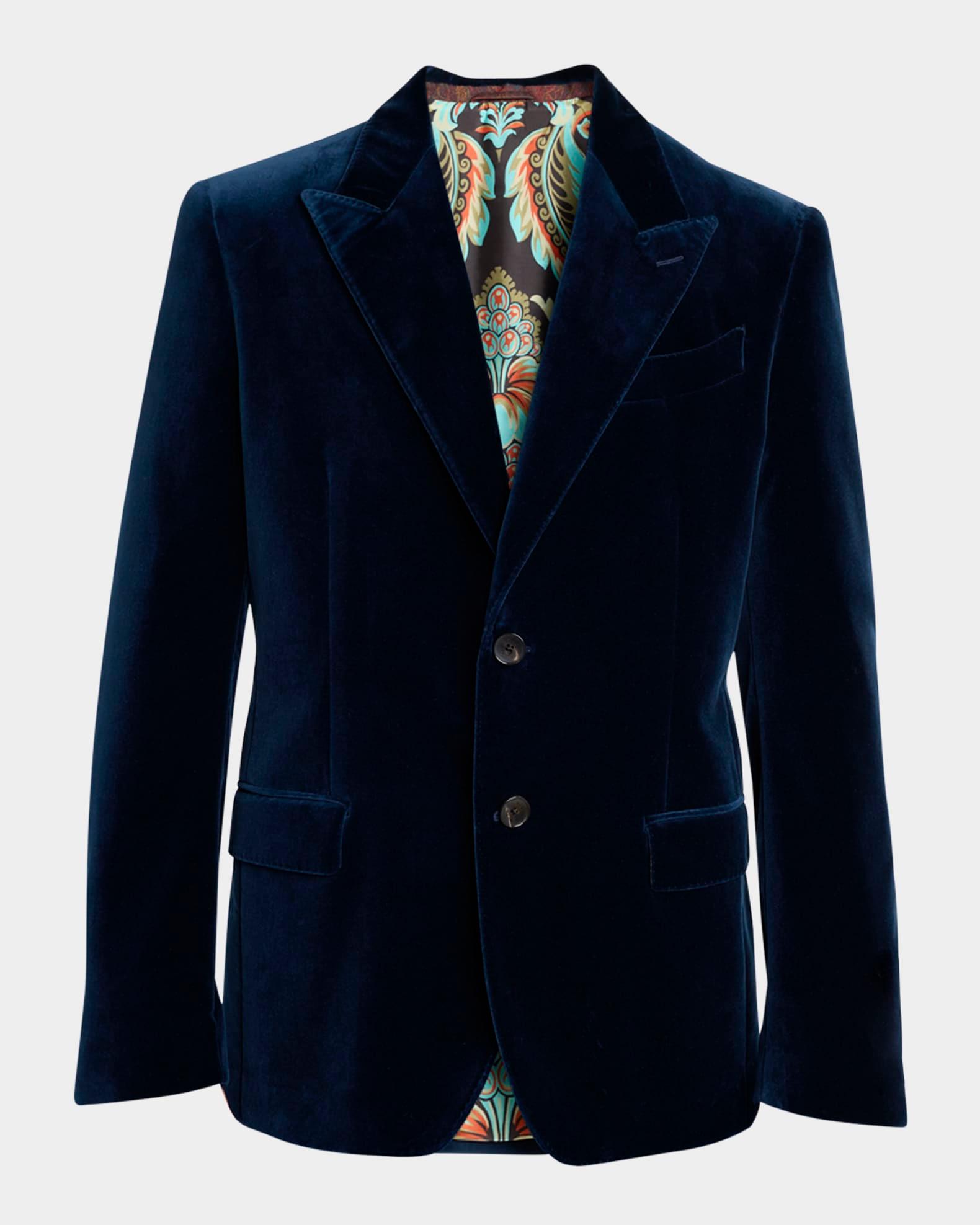 Men's Velvet Peak-Lapel Sport Coat Product Image