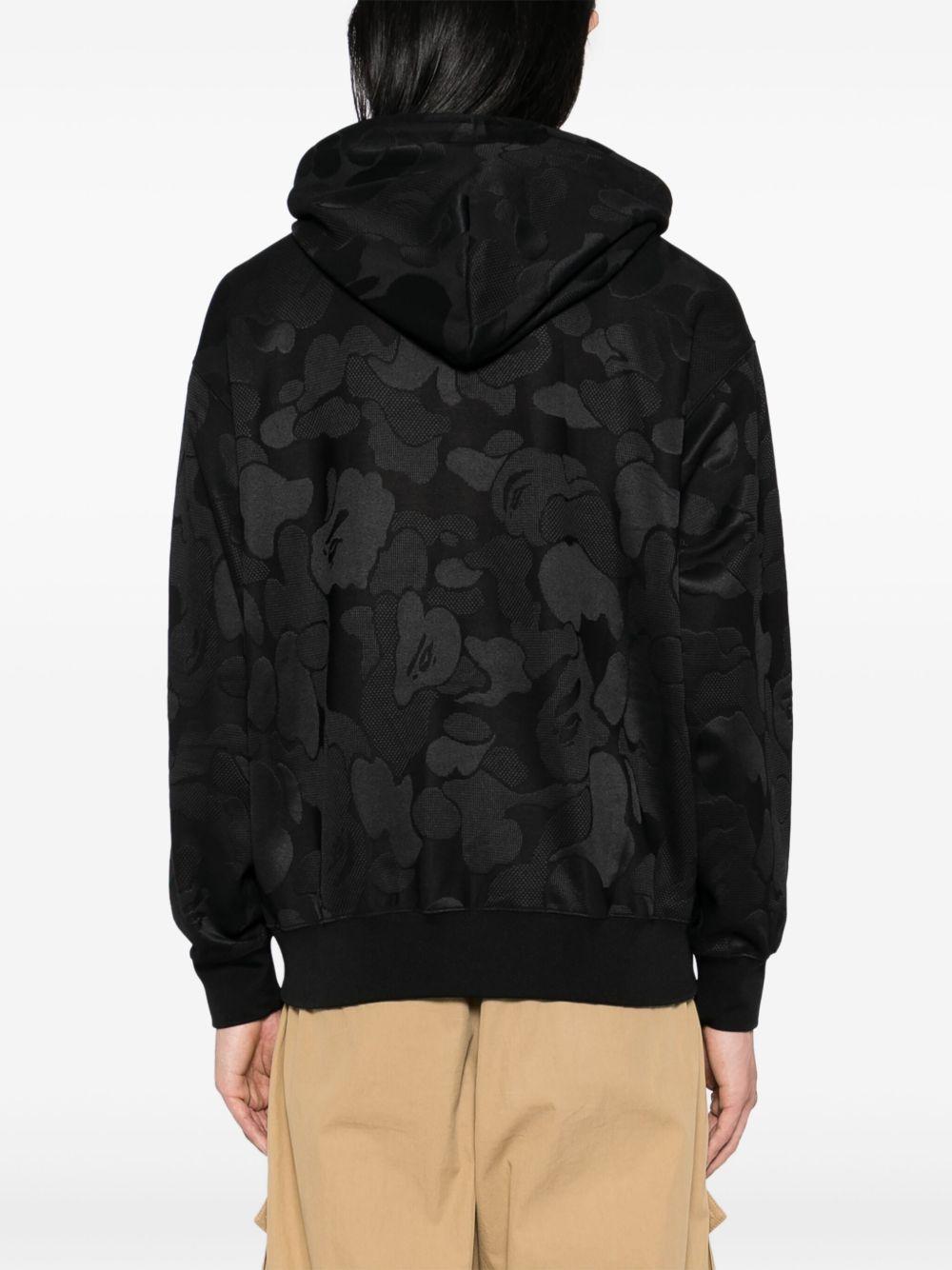 camouflage-jacquard zipped hoodie Product Image