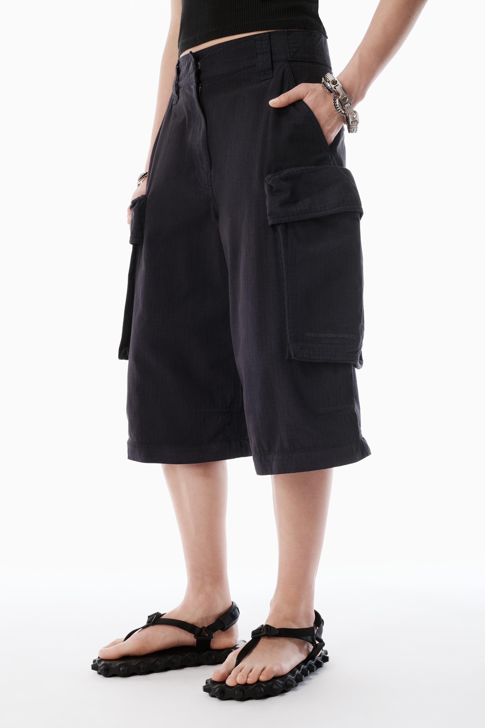 Black Oversized Cargo Pants Product Image