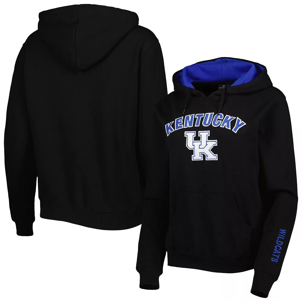 Women's Colosseum Black Kentucky Wildcats Arch & Logo Pullover Hoodie, Size: Small Product Image