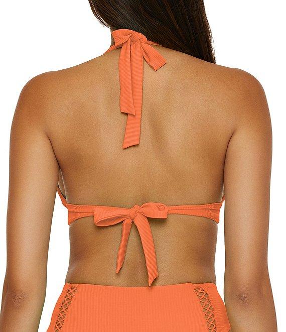 Becca By Rebecca Virtue Modern Edge Fine Ribbed Texture High Waist Swim Bottom Product Image