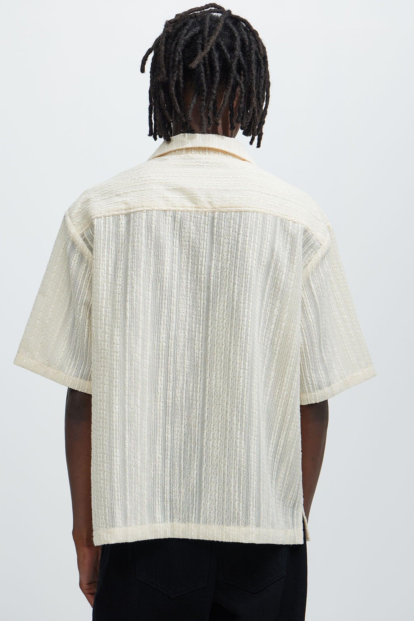 Telford Textured Shirt - Off White Product Image