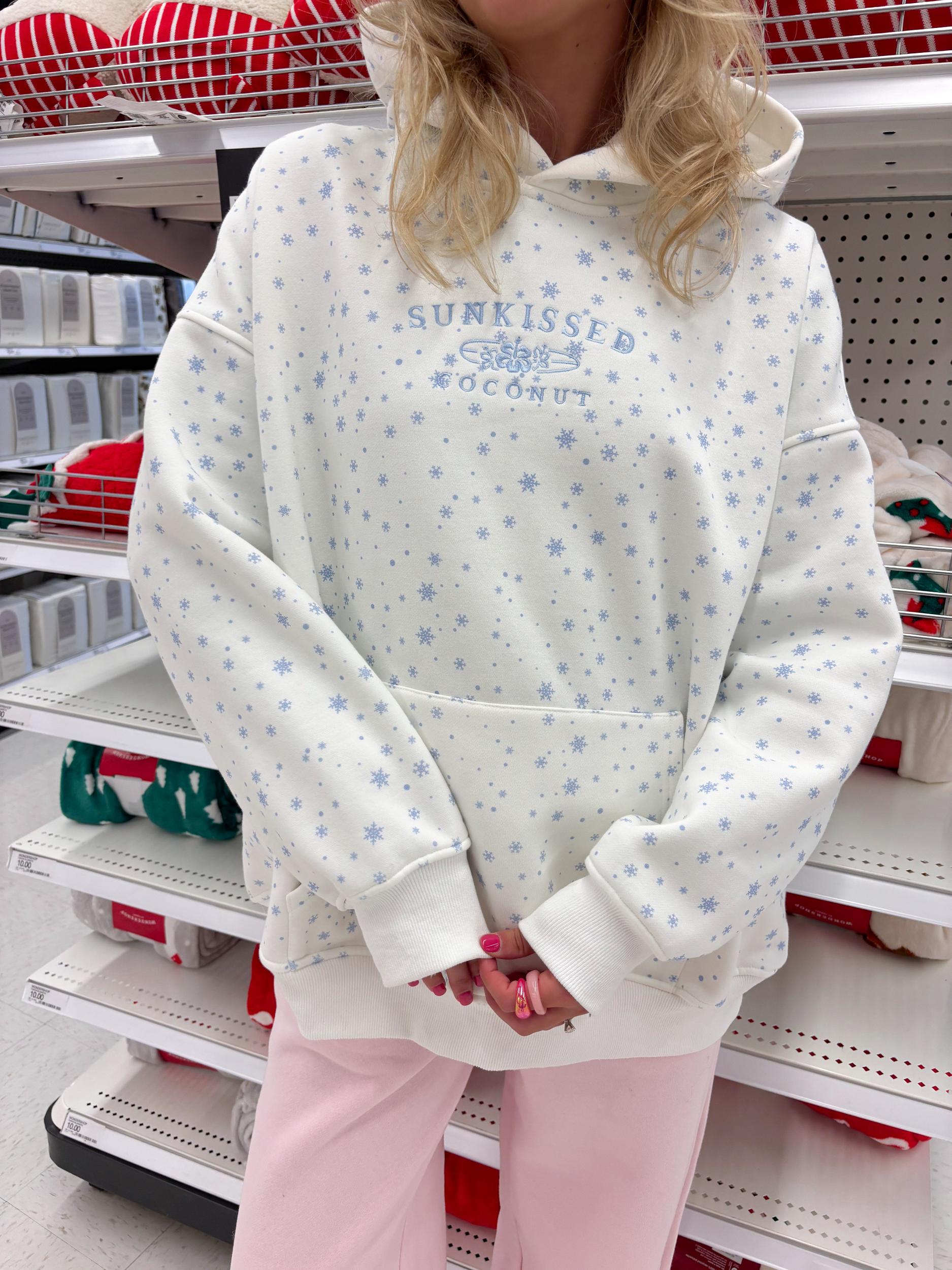 Snowflake Sunkissedcoconut Embroider Hoodie Product Image