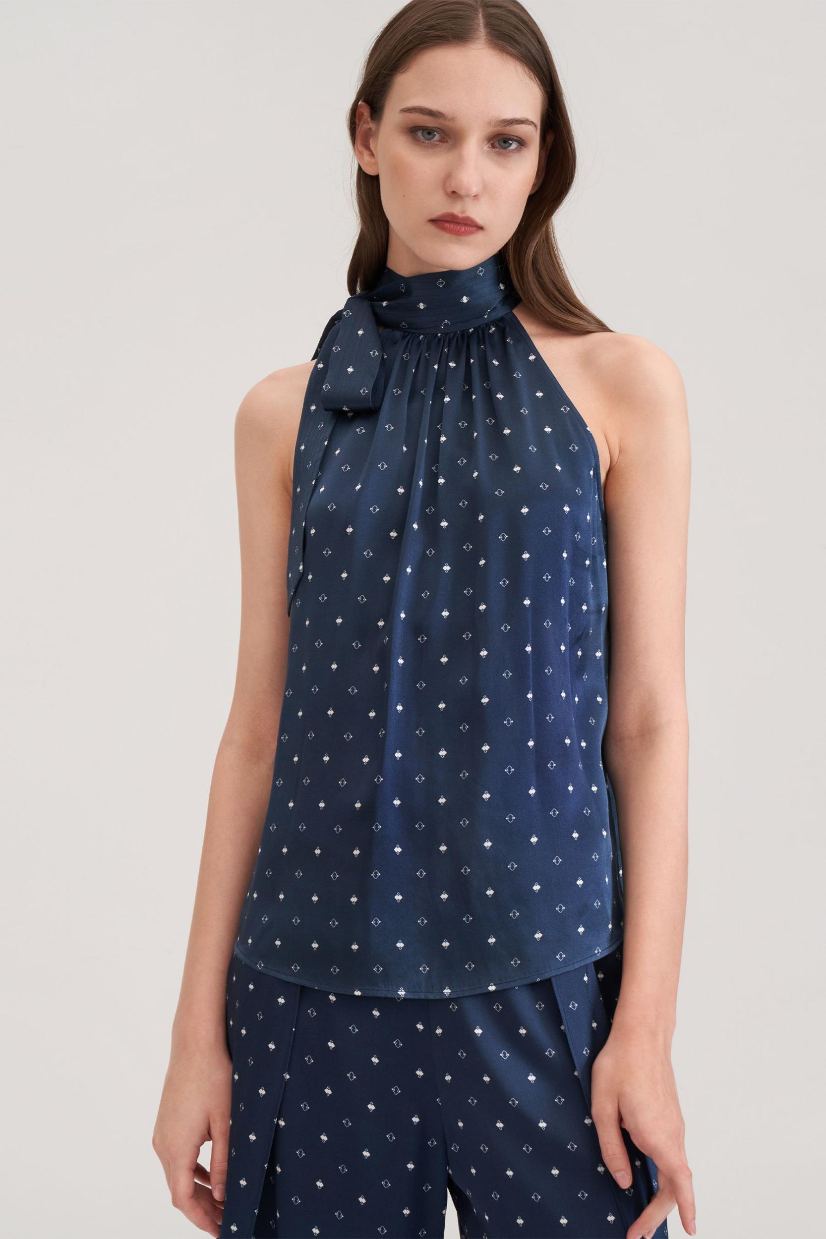 LILYSILK Silk T Shirt Women's Blue 100% Grade 6A Mulberry Silk Soft Classic Sleeveless Fun and Flirtatious XXL Product Image