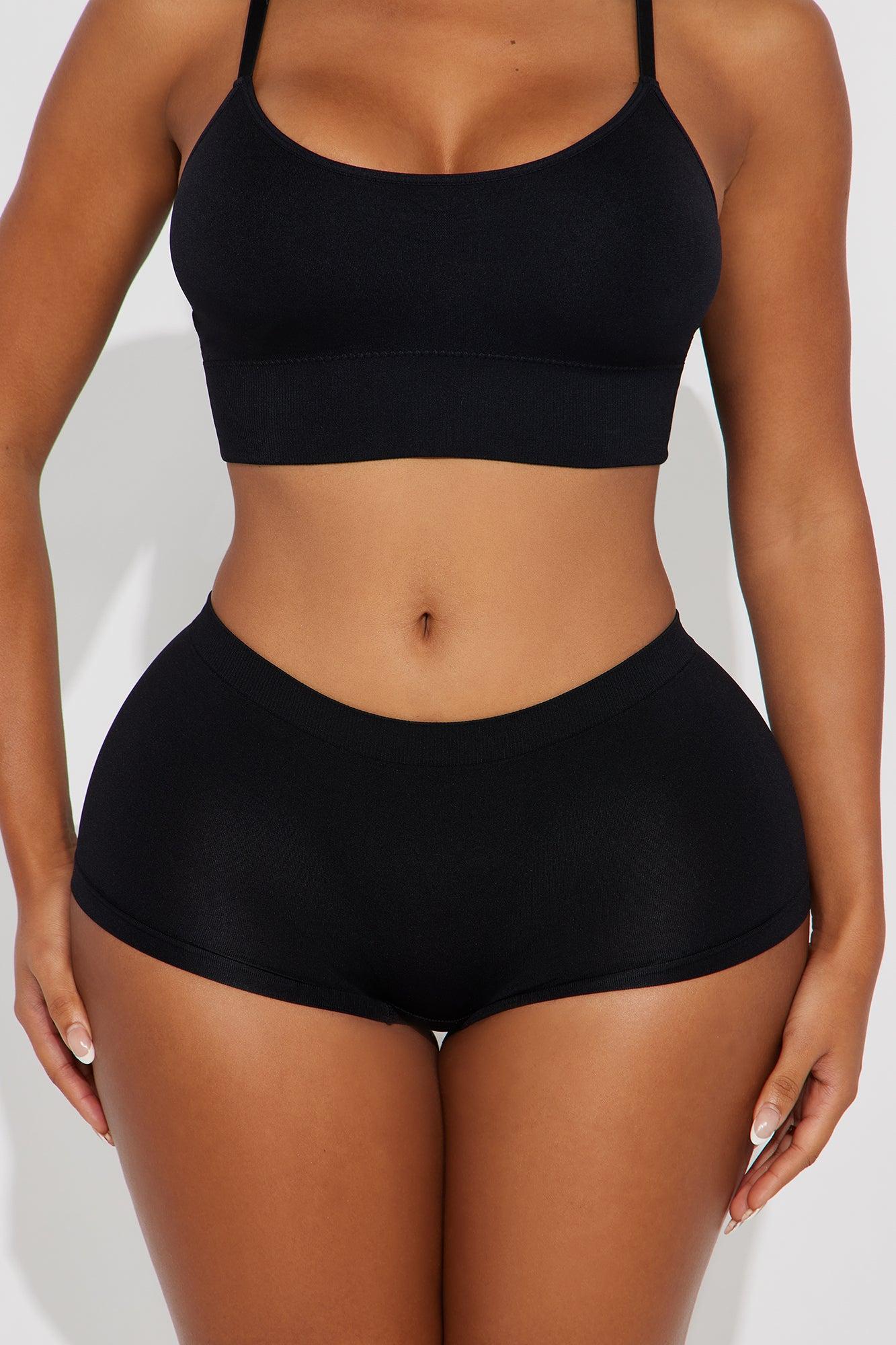 Smooth And Ready Seamless Classic Boyshort Panty - Black Female Product Image