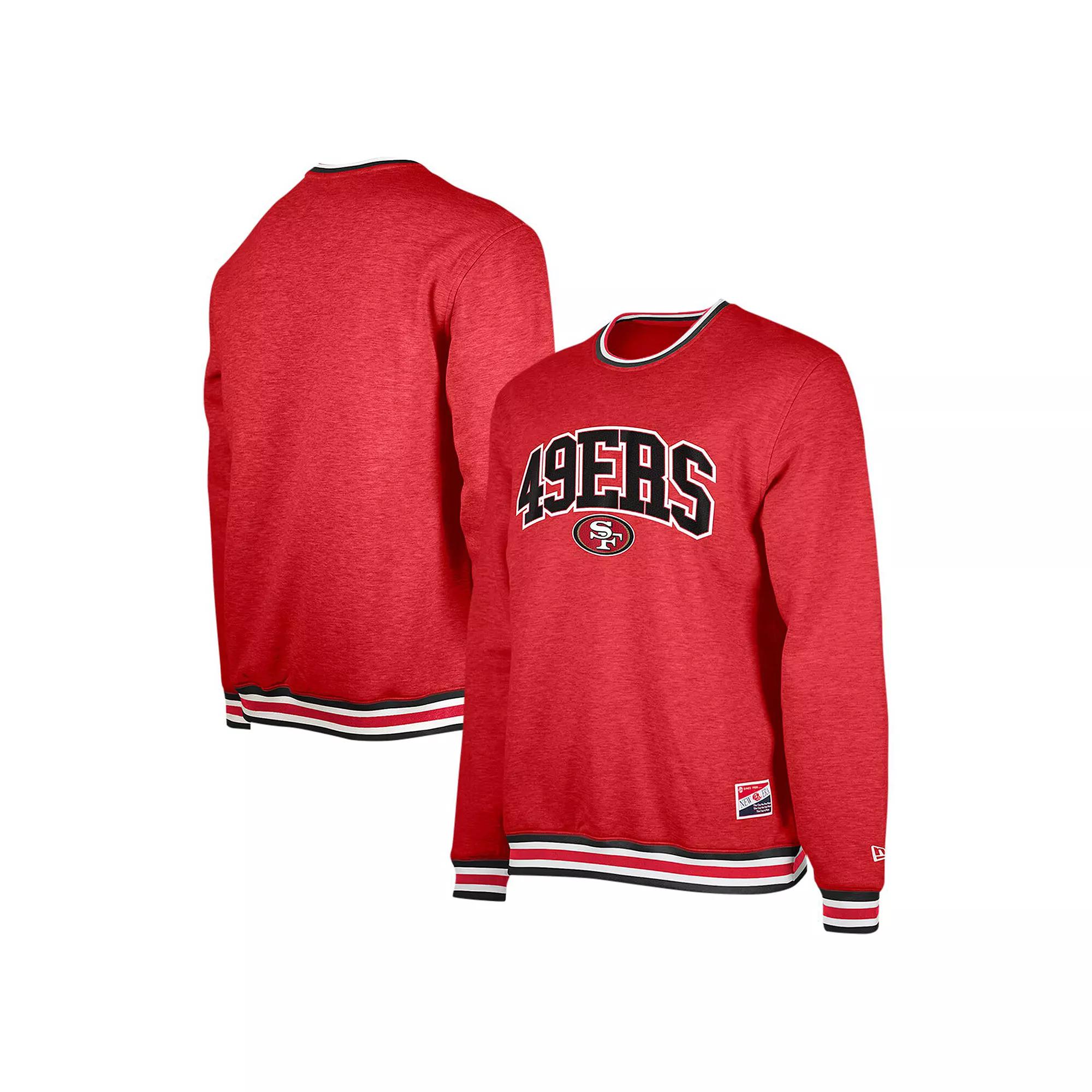 Men's New Era Scarlet San Francisco 49ers Big & Tall Pullover Sweatshirt, Size: XXL, Red Product Image