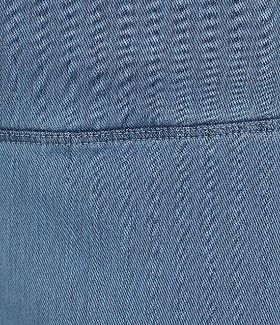 Intro Knit Denim Wash Schiffli Hem Pull-On Pants Product Image