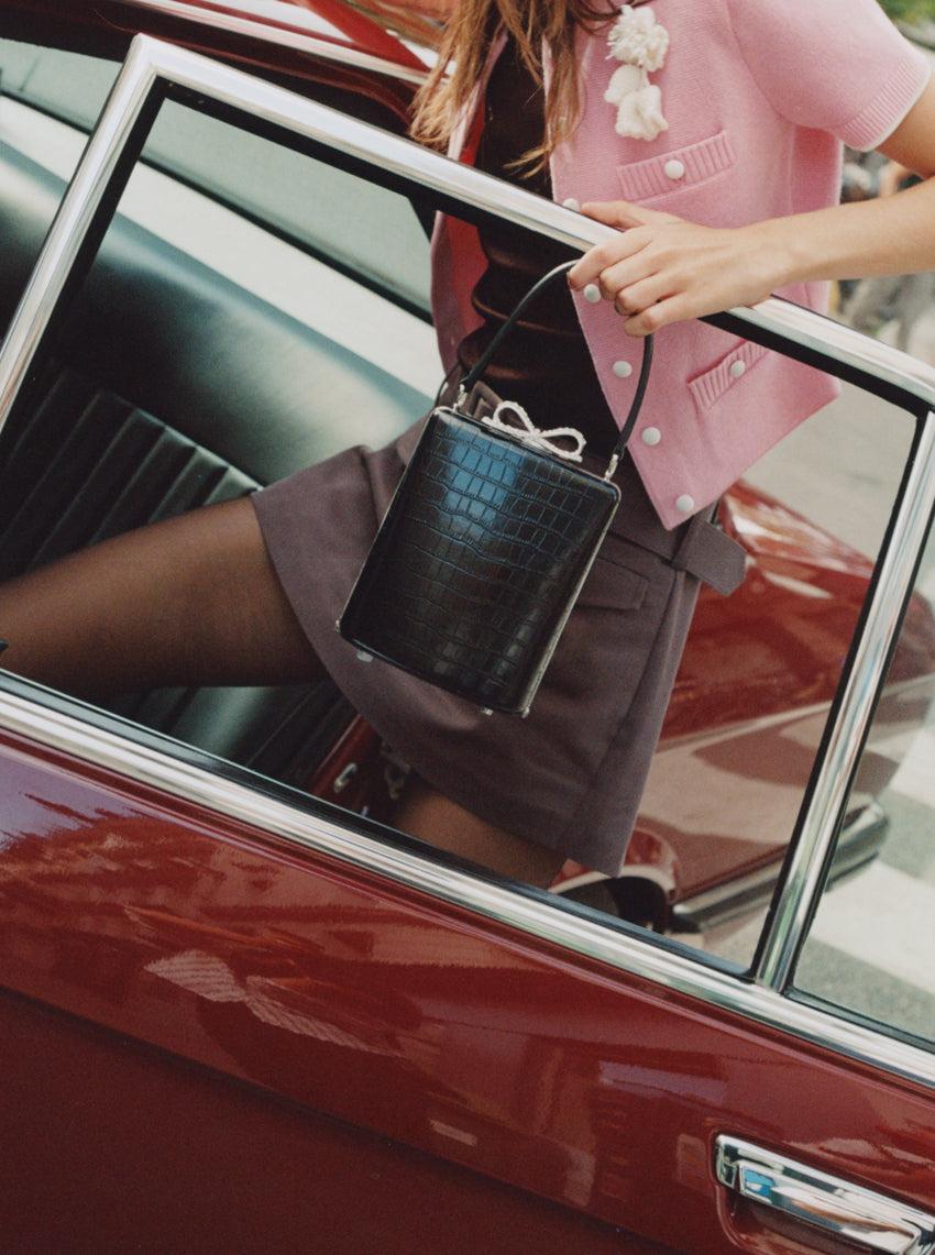 Black Croc Mini Bag Product Image