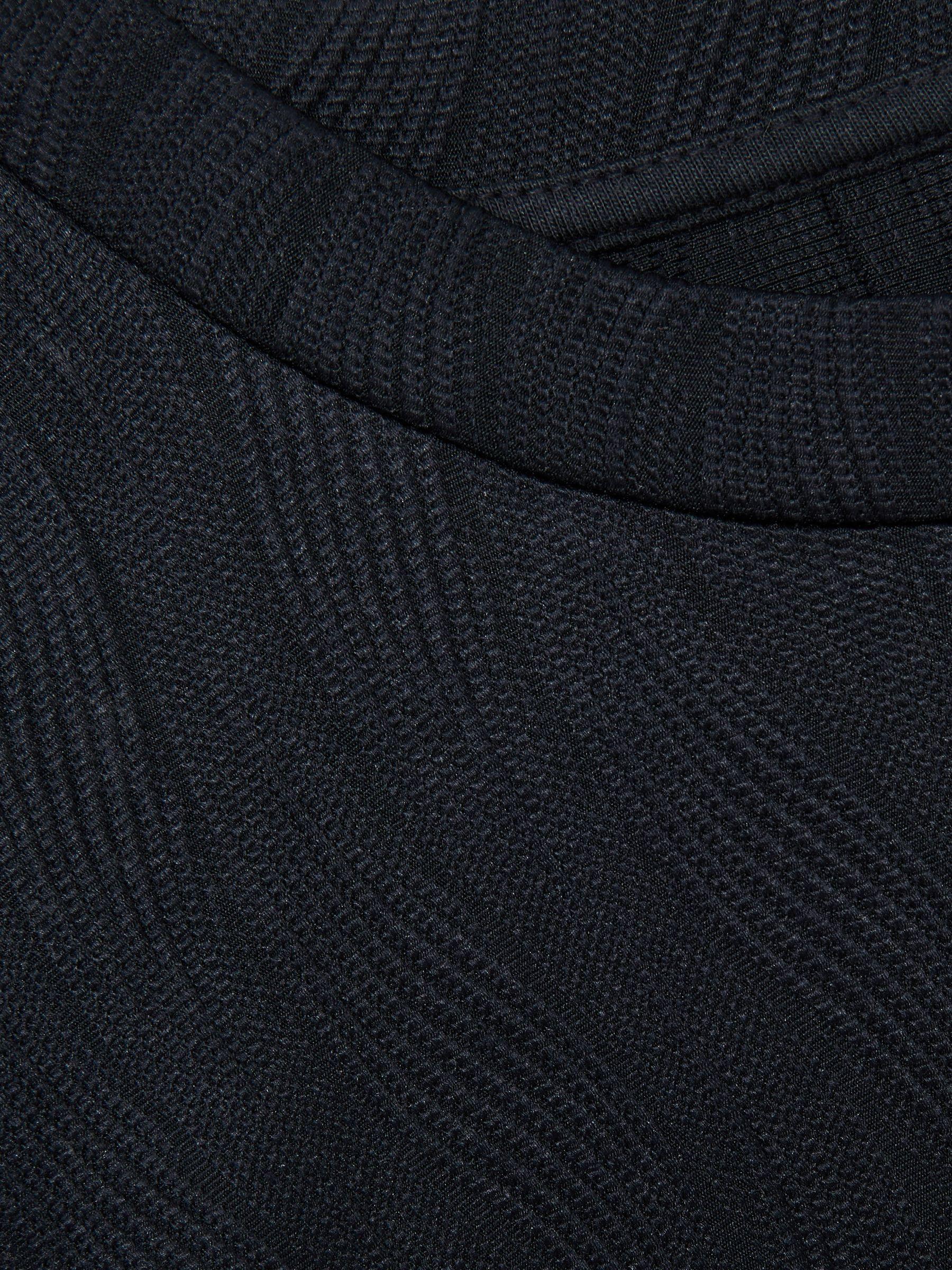 Oversized Wave-Jacquard T-Shirt in Navy Product Image