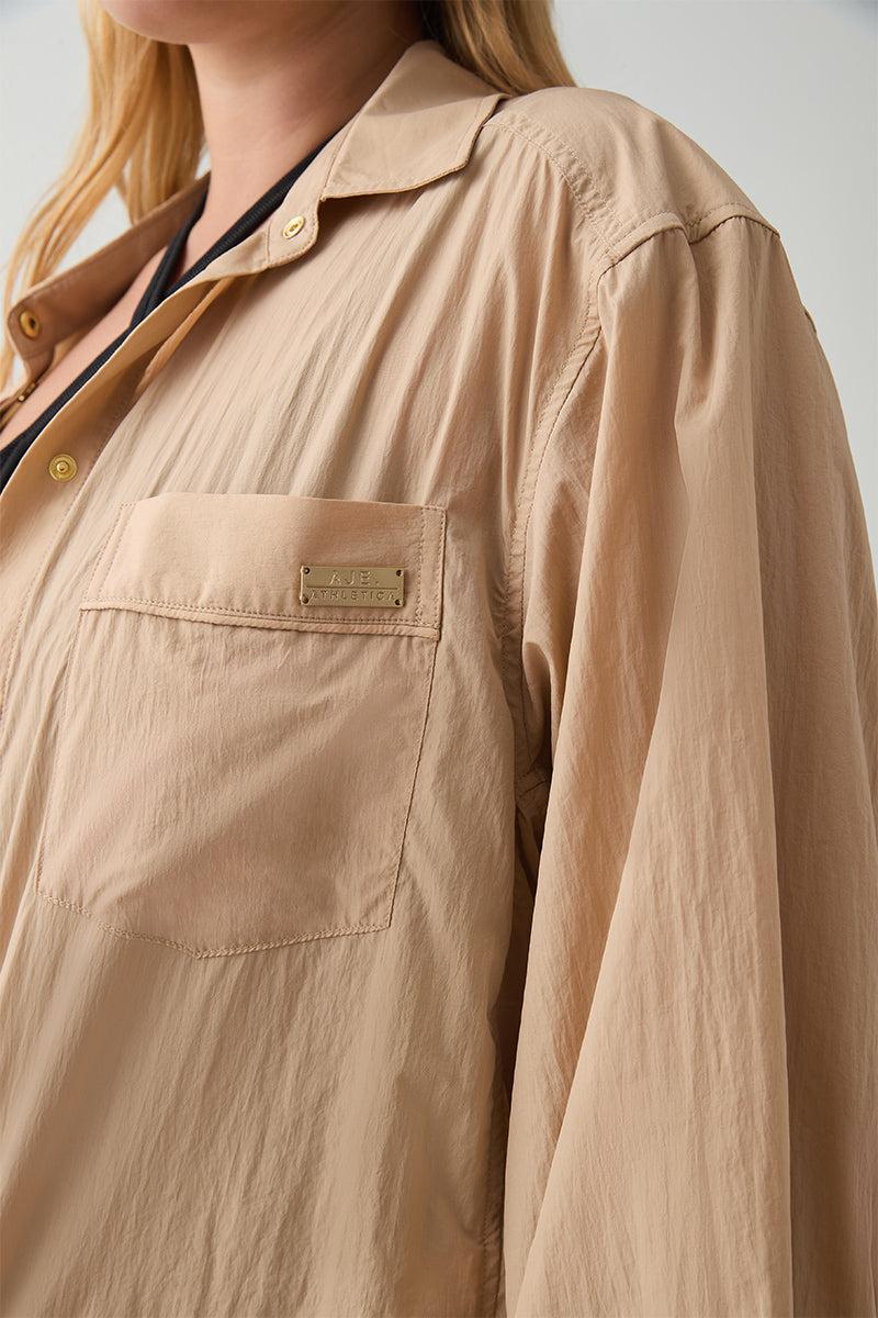 Side Split Windbreaker Shirt 406 Product Image