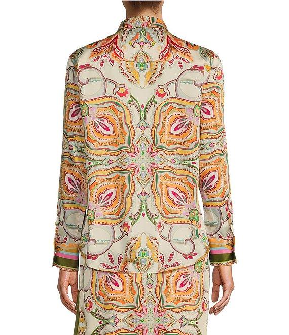 Antonio Melani Polina Paisley Long Sleeve Coordinating Button Down Blouse Product Image