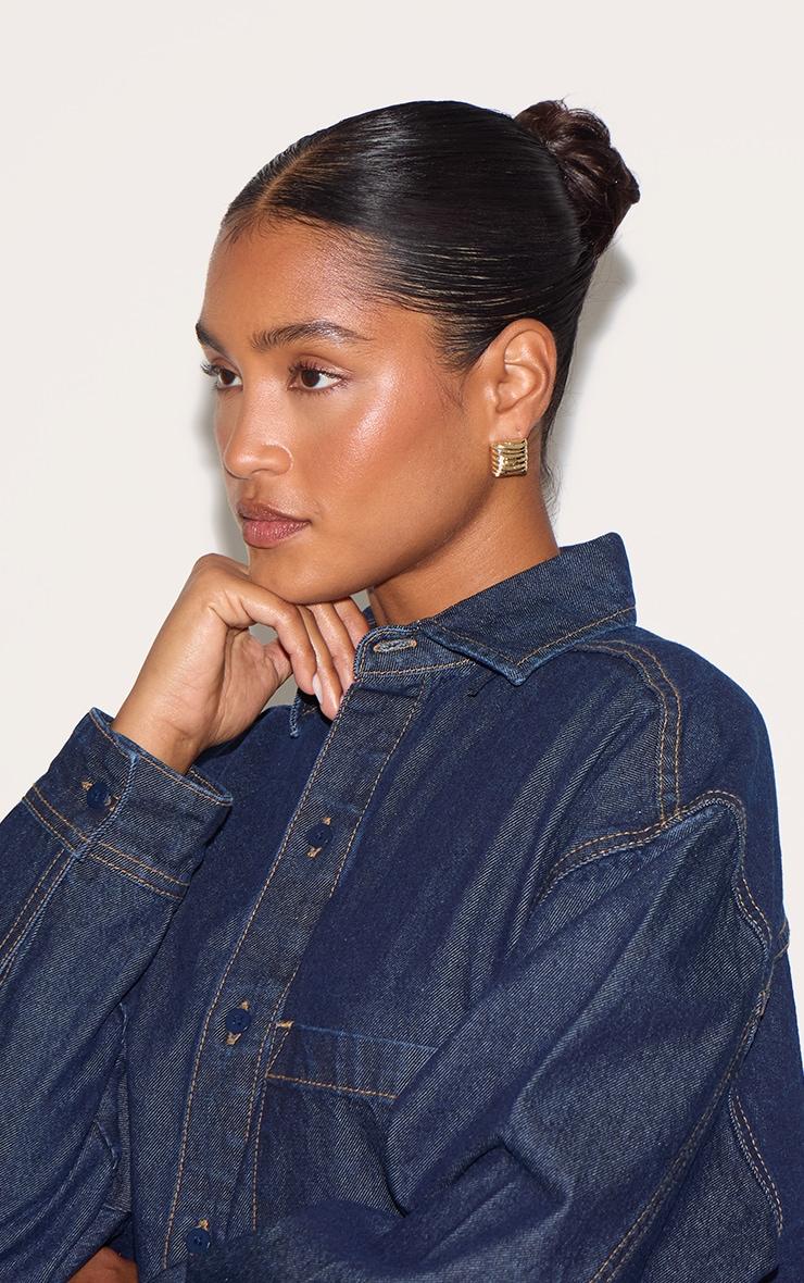 Gold Multi Shape Textured Multi-pack Earrings Product Image