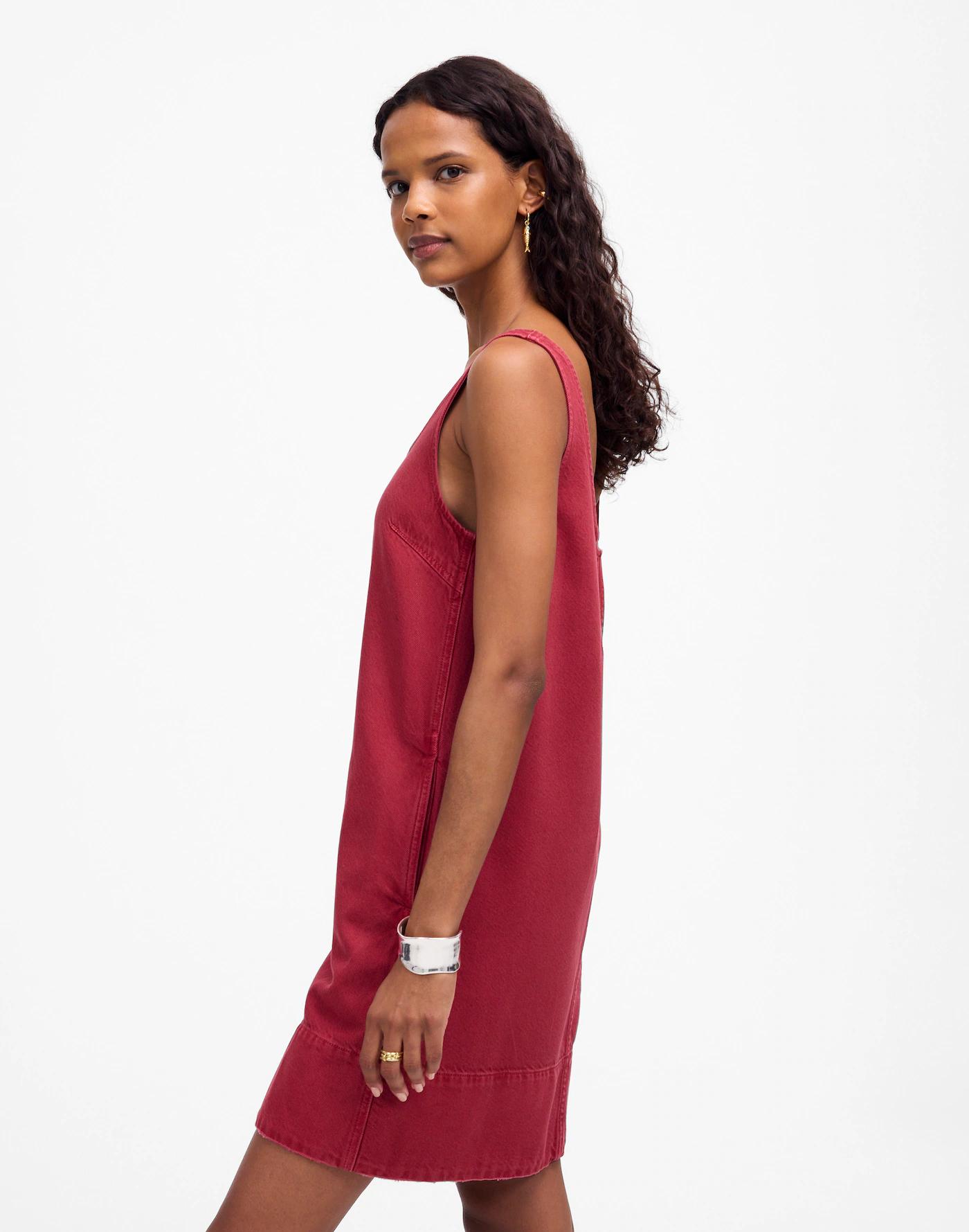 Denim Scoopneck Mini Dress Product Image